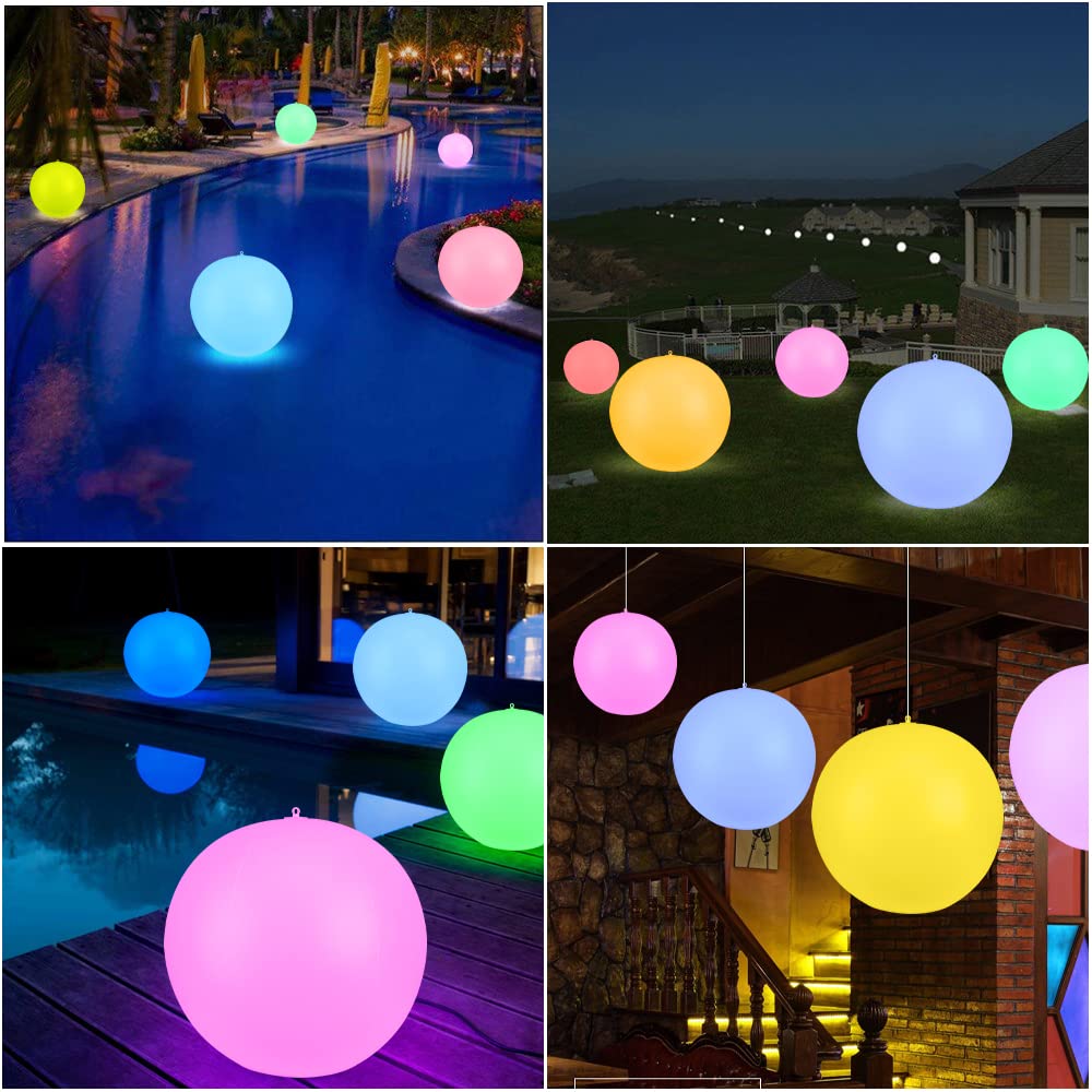 **Solar Powered Floating Pool Lights - 14 Inch Waterproof LED Light Balls for Outdoor Swimming Pools, Garden, Lawn & Party Decor (4 Pack) - Perfect for Nighttime Pool Parties, Backyard Gatherings & Summer Evenings**