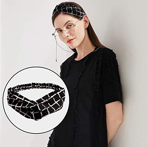 NAVMAV 4 Pack Boho Floral Headbands for Women - Elastic Hair Bands, Criss Cross Twisted Head Wraps - Stylish Hair Accessories for Girls & Women - Perfect for Yoga, Beach, Parties & Everyday Wear