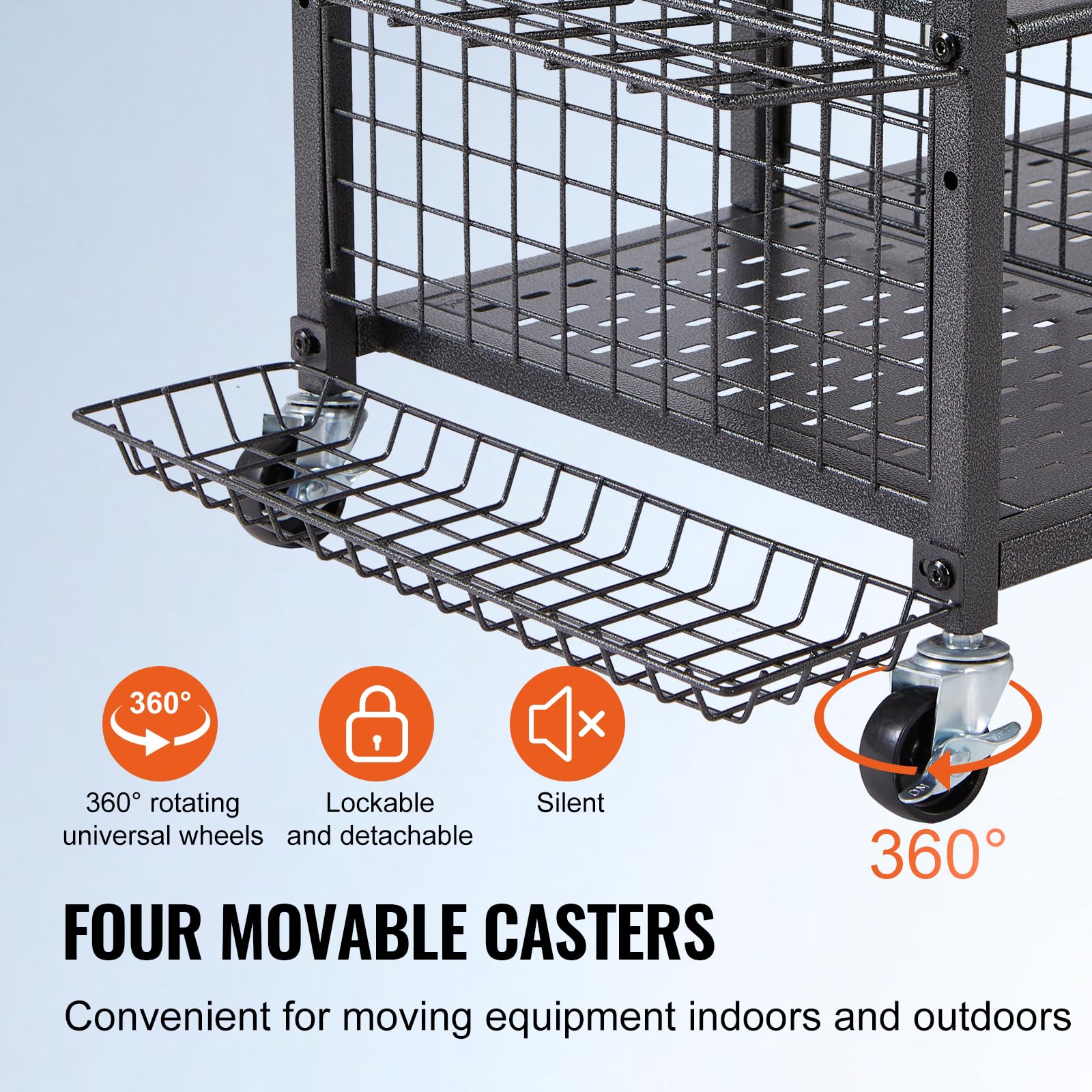 VEVOR Golf Bag Organizer & Storage Rack Stand - Heavy Duty Golf Equipment Holder for Garage, Sports Gear & Toy Storage - Perfect for Golf Clubs, Balls & Accessories - Ideal for Home, Garage & Club Organization