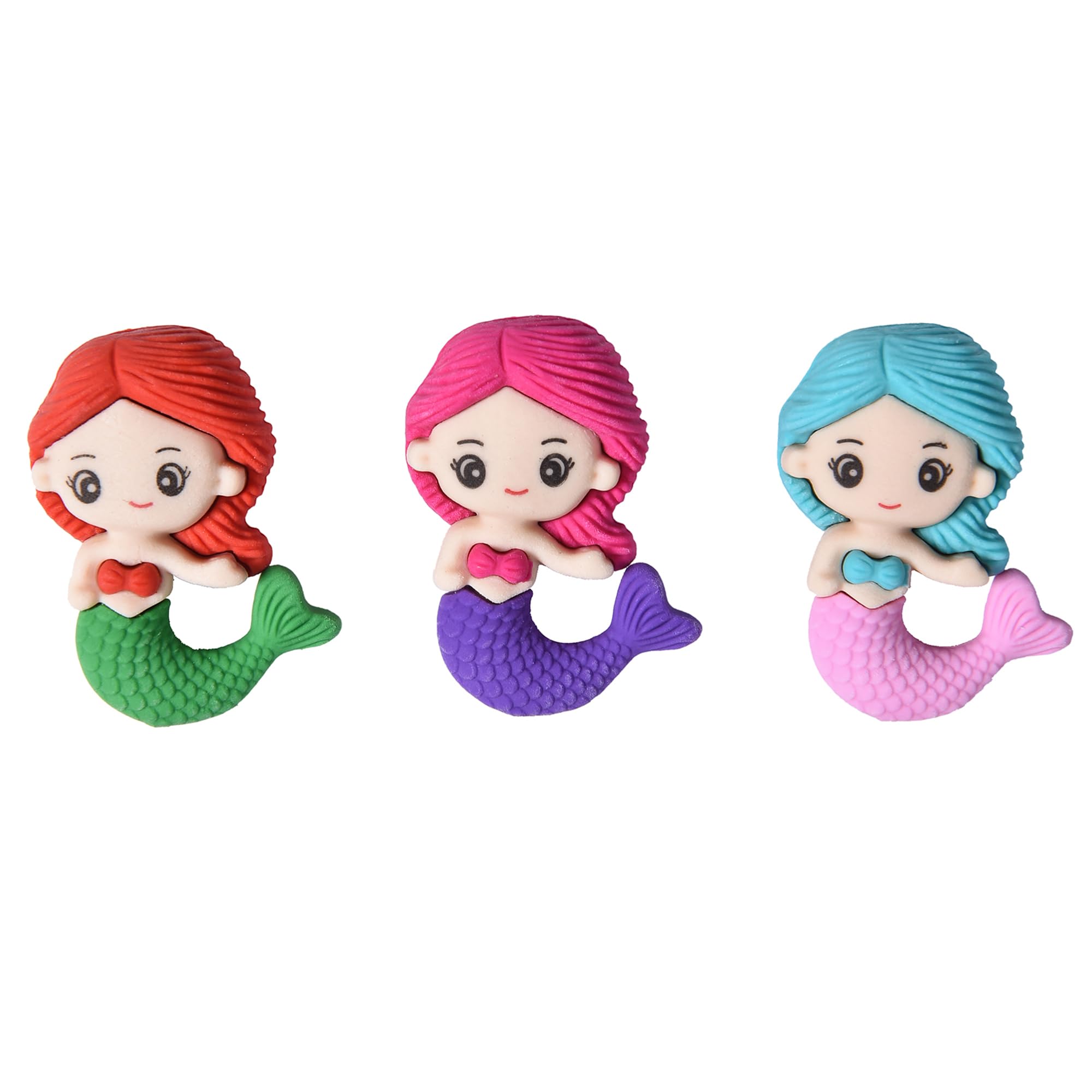 18Pcs Mermaid Erasers for Kids - Cute School Supplies & Party Favors
