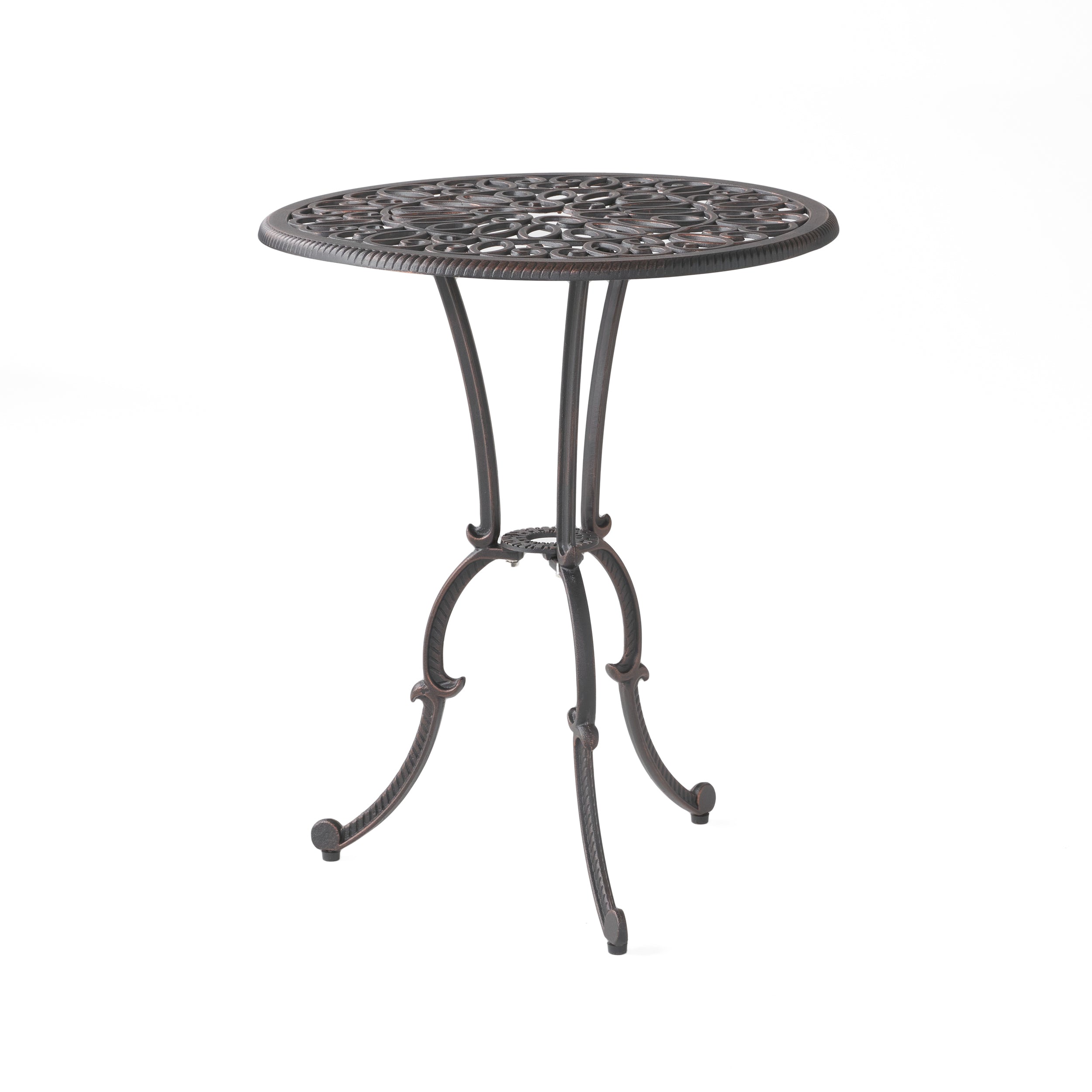 Charleston 3-Piece Cast Iron Bistro Set - Outdoor Patio Dining Furniture for Garden, Balcony & Backyard