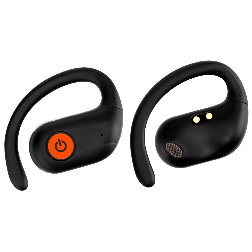 SIVGA SO1 Open Ear Bluetooth 5.3 Wireless Earbuds - Sport Running Cycling Workout Headphones with Digital Display Charging Case (Black) | Perfect for Gym, Outdoor Activities & Office Use
