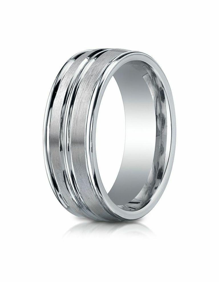 8MM Cobalt Comfort Fit Wedding Band for Men - Durable & Hypoallergenic Ring for Weddings, Anniversaries & Special Occasions