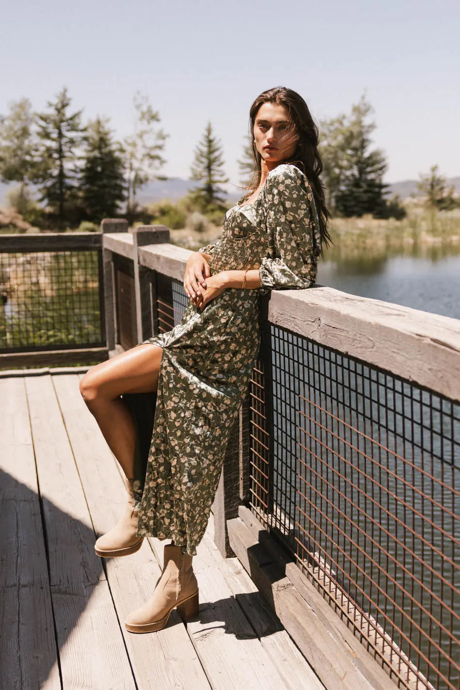 Necali Velvet Midi Dress for Women - Elegant A-Line Party Dress with Short Sleeves - Perfect for Cocktail Parties, Weddings & Evening Events (Final Sale)
