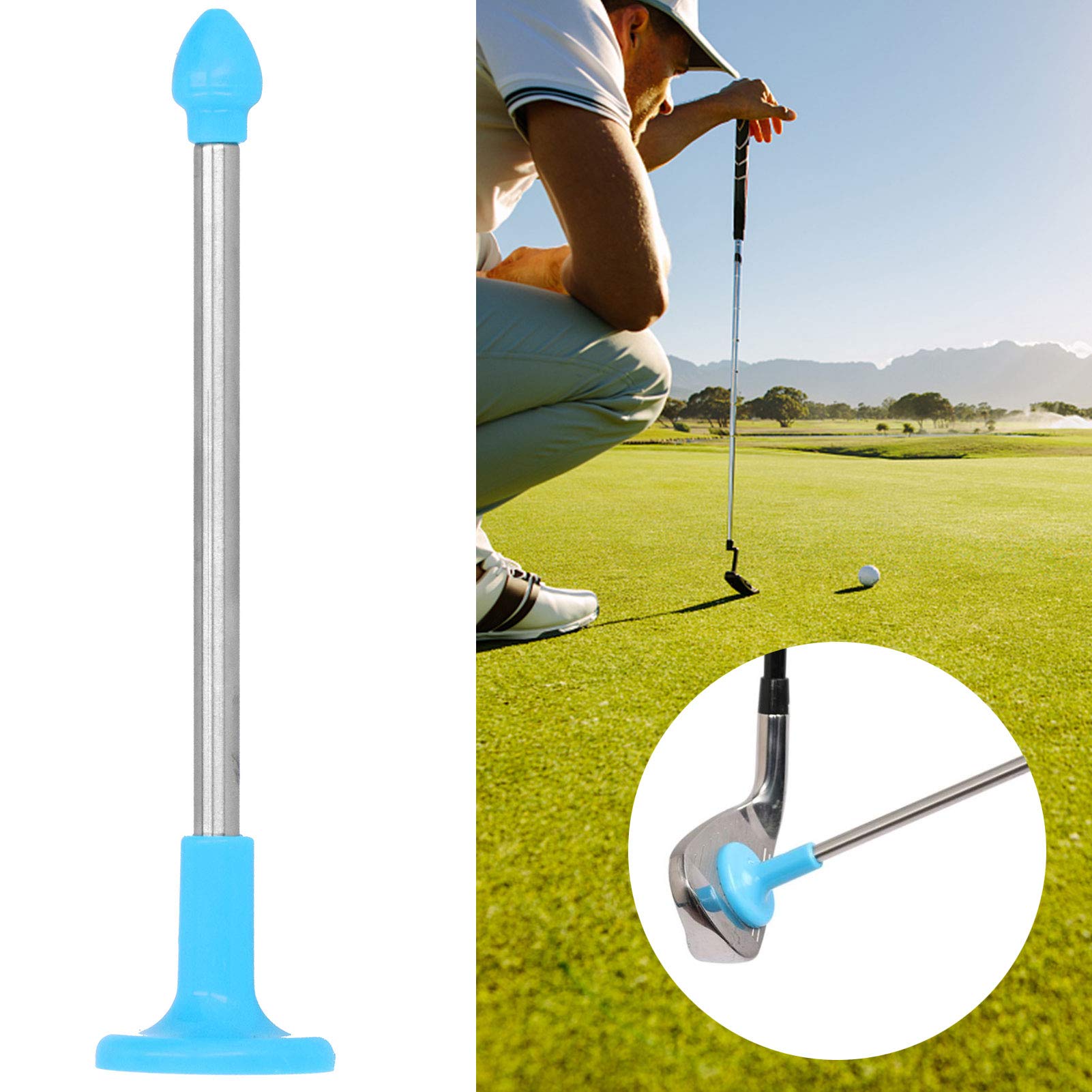 Golf Swing Corrector Training Aid - Adjustable Swing Trainer for Indoor & Outdoor Practice - Improve Accuracy & Consistency - Perfect for Home, Backyard & Driving Range (Blue)
