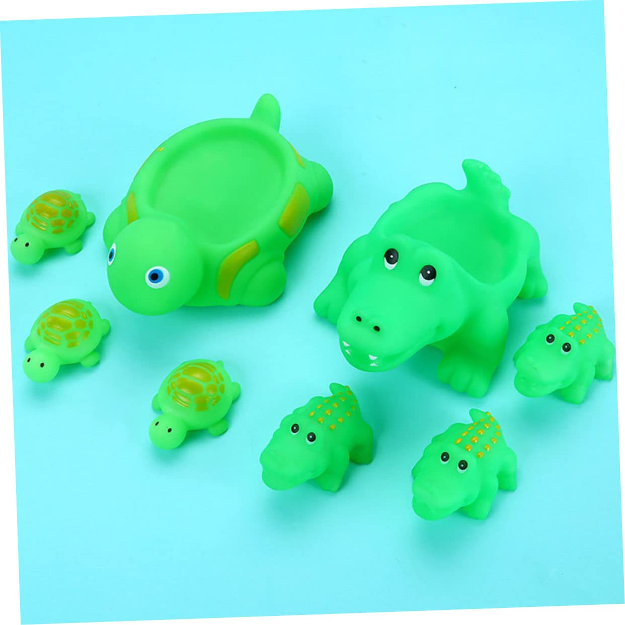 HEMOTON 6 Pack Cartoon Crocodile Bath Toys - PVC Squirt Water Toys for Kids, Fun Bathtub & Pool Toys for Toddlers, Perfect for Bath Time Play and Outdoor Water Activities