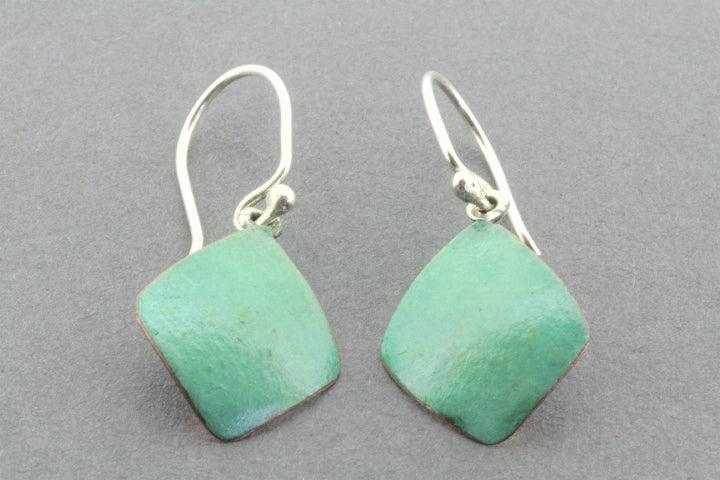 Vintage Copper Patina Diamond Stud Earrings for Women - Elegant Handmade Jewelry for Parties, Weddings & Special Occasions