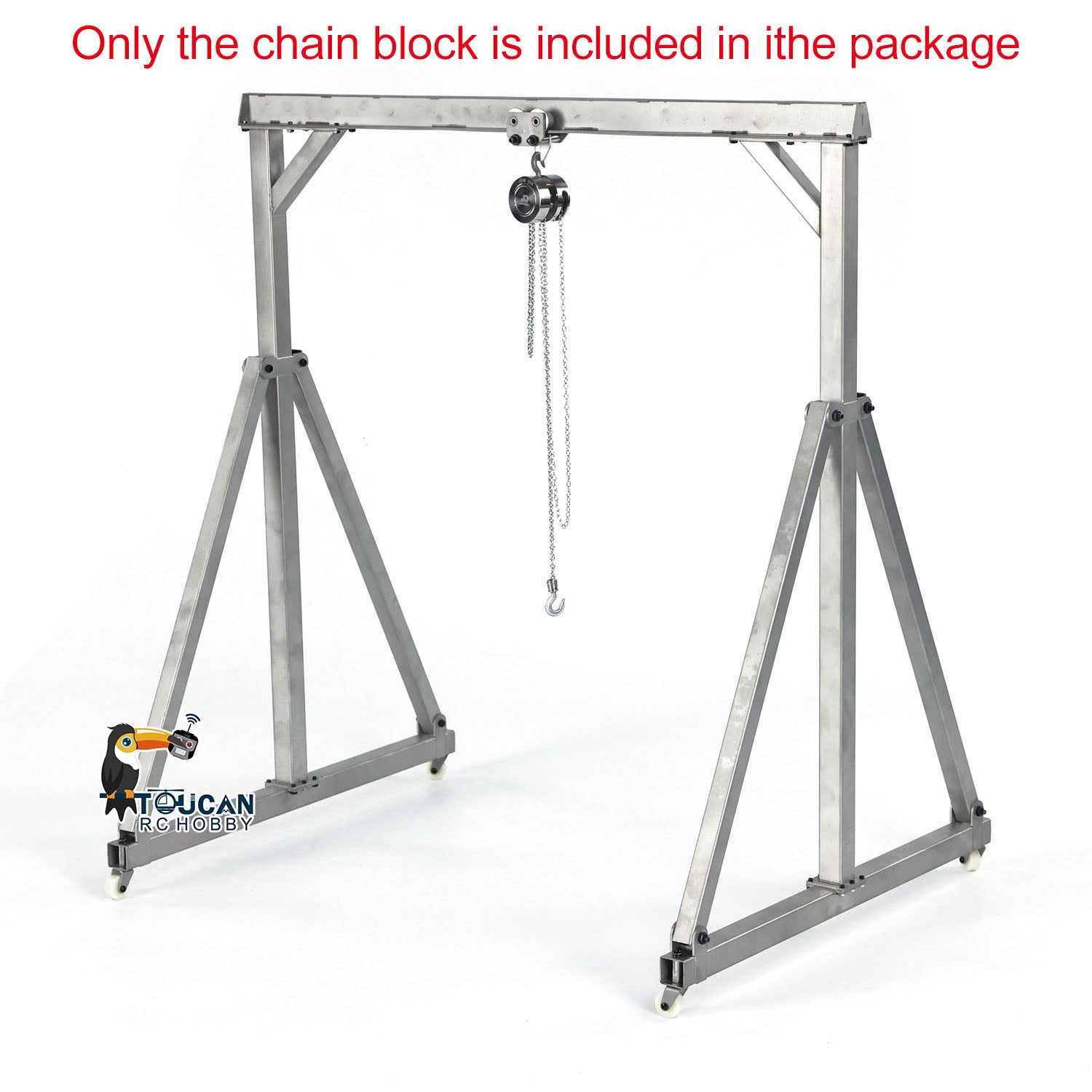 Heavy Duty 1/10 Scale JDM Metal Chain Lift Block Tackle Hoist for RC Gantry Crane, Remote Control Car, Tractor & Truck Models – Perfect for DIY Projects, Construction Simulation & Heavy Load Lifting Scenes