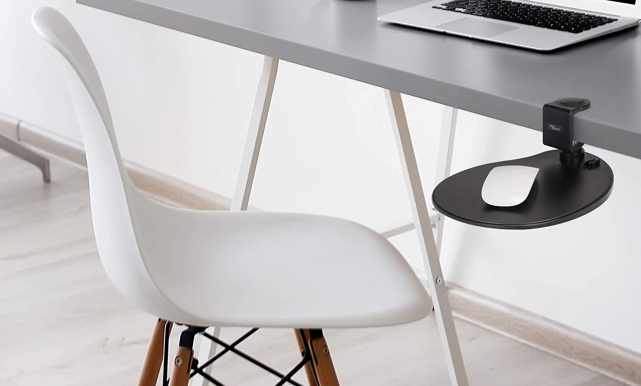 Ergonomic Clip-On Mouse Pad & Laptop Stand with Detachable Wrist Rest - Perfect for Office, Home & Travel Workspaces