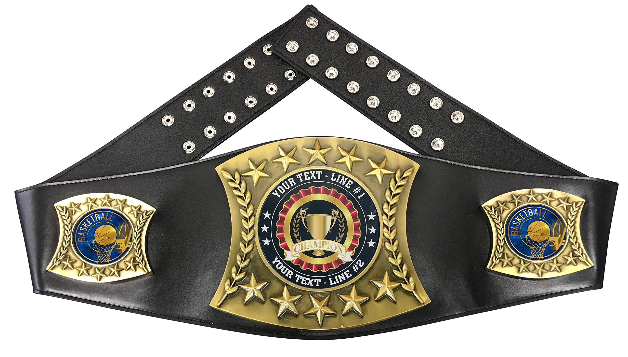 Custom Basketball Championship Trophy - Personalized Engraved Leather Belt Award for Sports Teams & Tournaments - Perfect for MVP, Finals, and Victory Celebrations