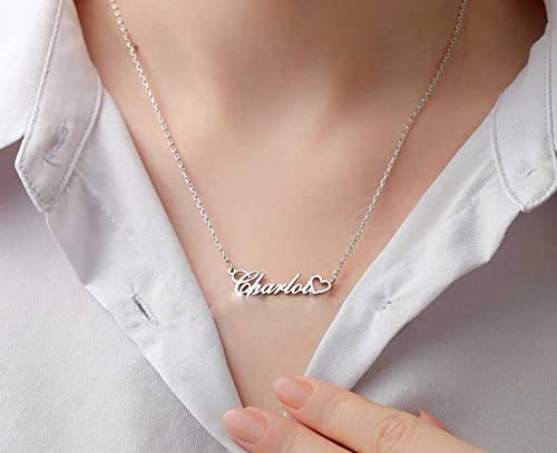 Personalized 925 Sterling Silver Name Necklace with Birthstone - Custom Jewelry Gift for Women, Mom, Wife - Perfect for Birthdays, Anniversaries & Valentine's Day