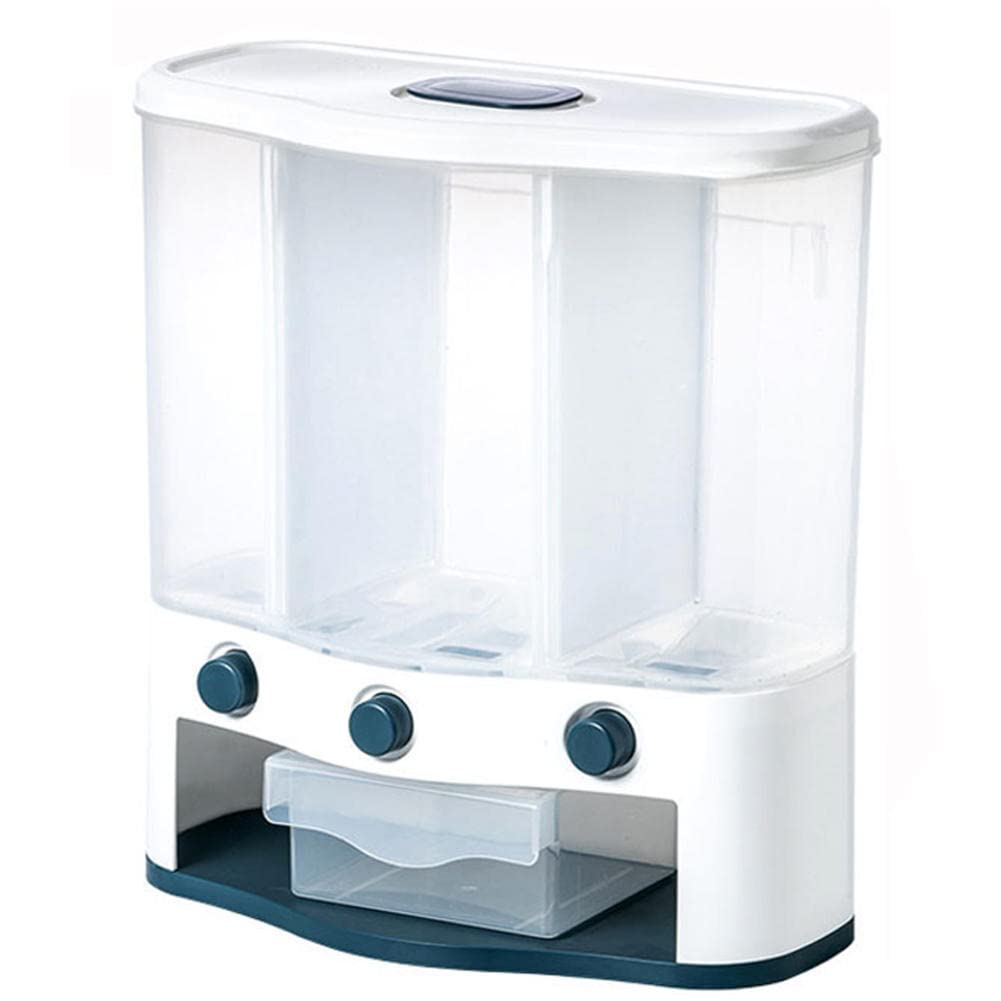 ACGrade Wall-Mounted Cereal Dispenser - Press-Type Grain Storage Container for Rice, Dry Food & Kitchen Organization | Perfect for Pantry, Restaurant & Bulk Food Storage