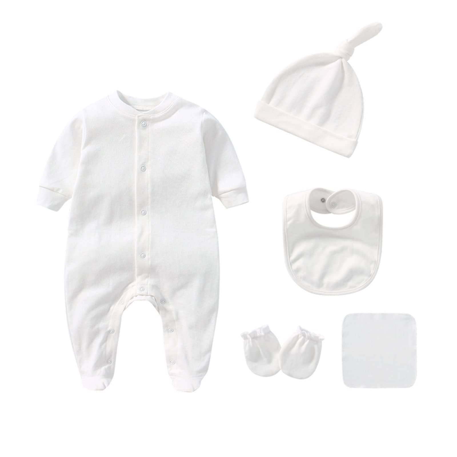 Soft Unisex Baby Cotton Layette Set - Newborn Essentials Gift for Boys & Girls 0-12 Months | Perfect for Shower Gifts, Hospital Visits & First Outfits