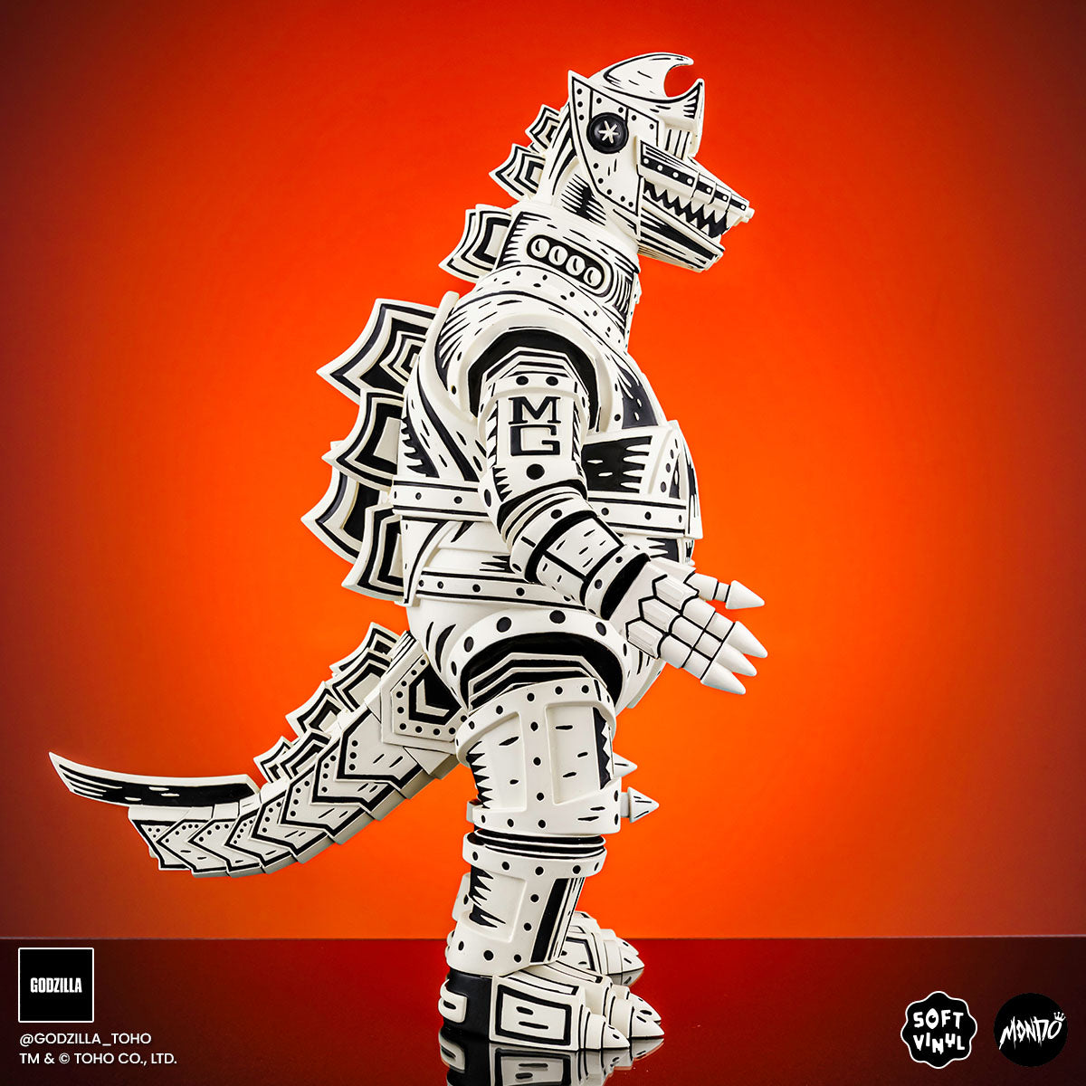 Mechagodzilla Vinyl Designer Figure by Attack Peter - Linocut Variant Timed Edition Collectible Toy | Perfect for Anime Fans, Godzilla Collectors & Home Decor | Great Gift for Birthday, Christmas & Display Shelf