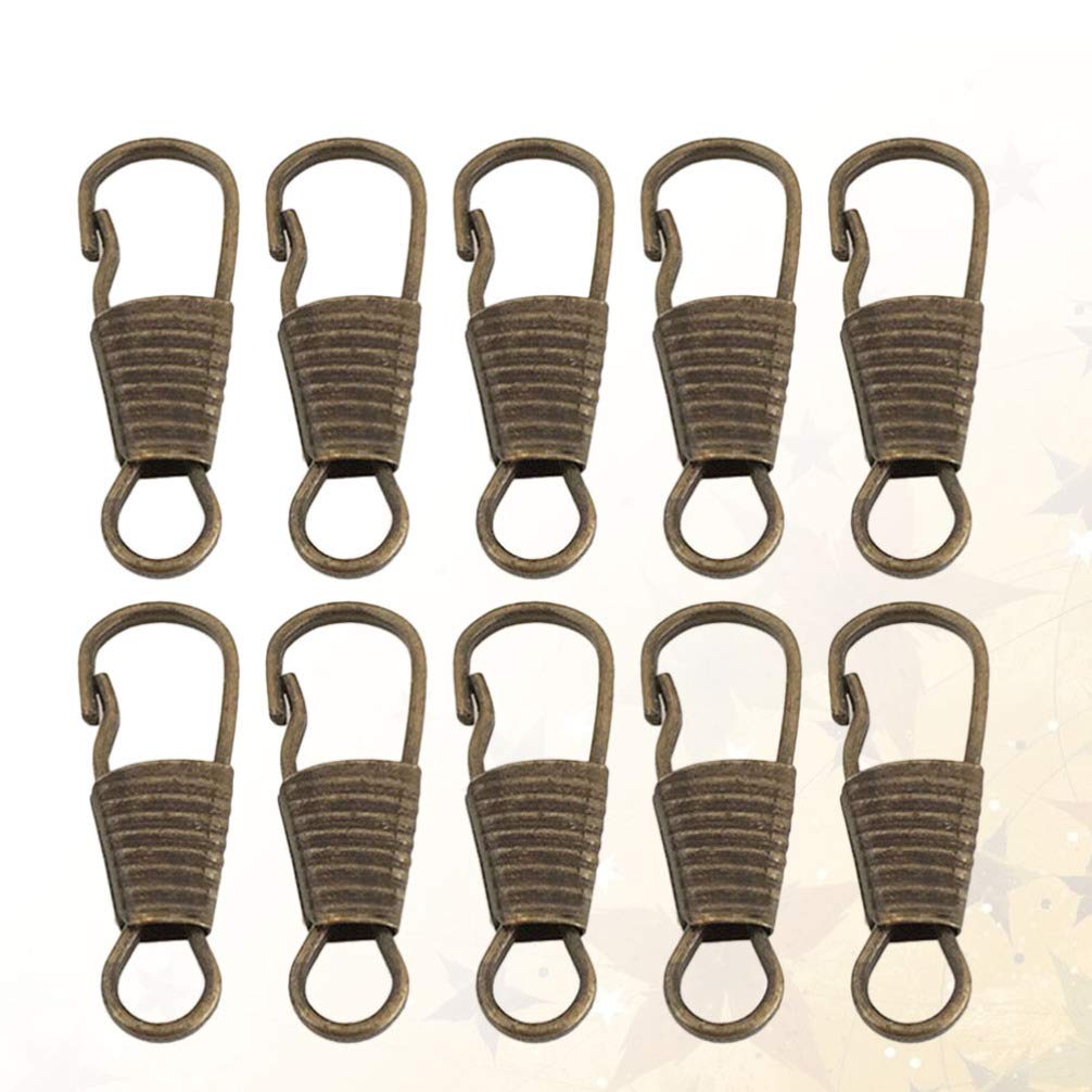 10pcs Bronze Zipper Pull Tab Replacement - Universal Metal Zipper Handle Repair Kit for Suitcases, Luggage, Backpacks, Coats & Boots | Durable Zipper Slider Parts for Easy Fixing & DIY Projects