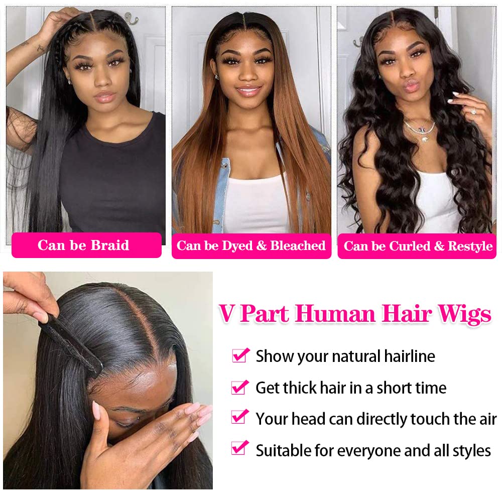 CHEETAHBEAUTY 50% Human Hair Wigs for Women - Natural Looking Synthetic Blend Wig with Adjustable Straps - Perfect for Daily Wear, Cosplay & Special Occasions