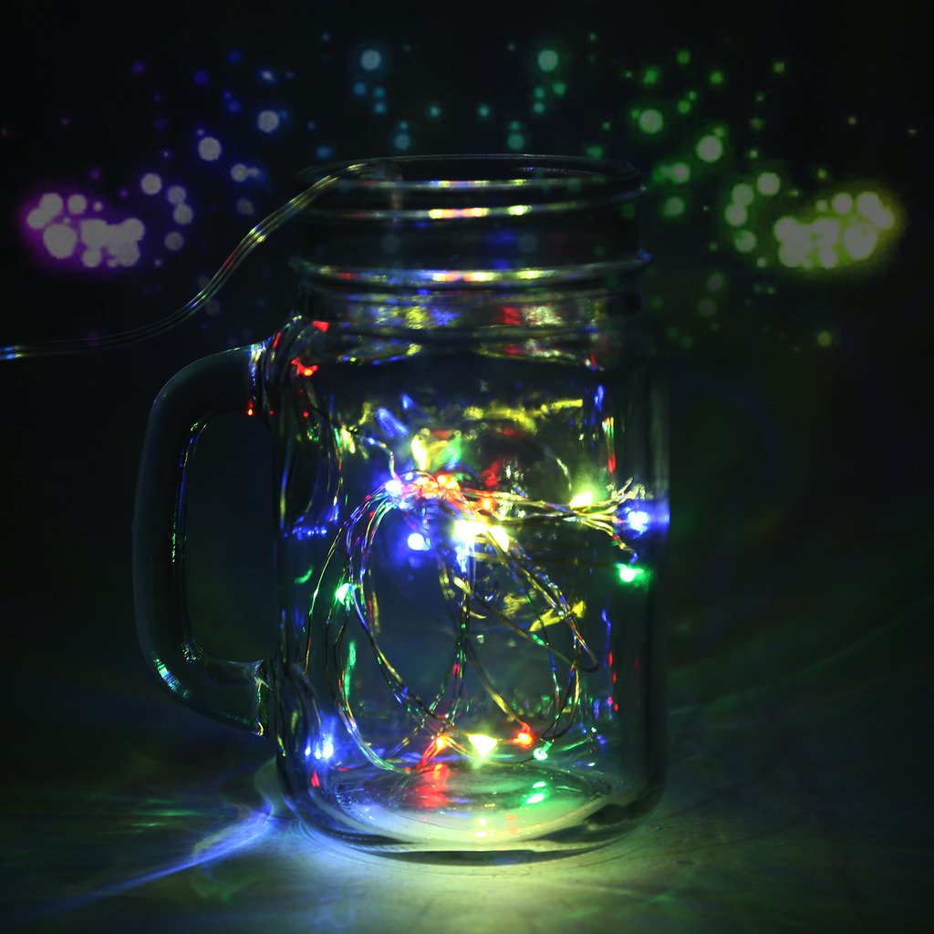 LED Fairy String Lights - 20 LEDs, 6.6ft Battery Operated for Home Decor & Parties