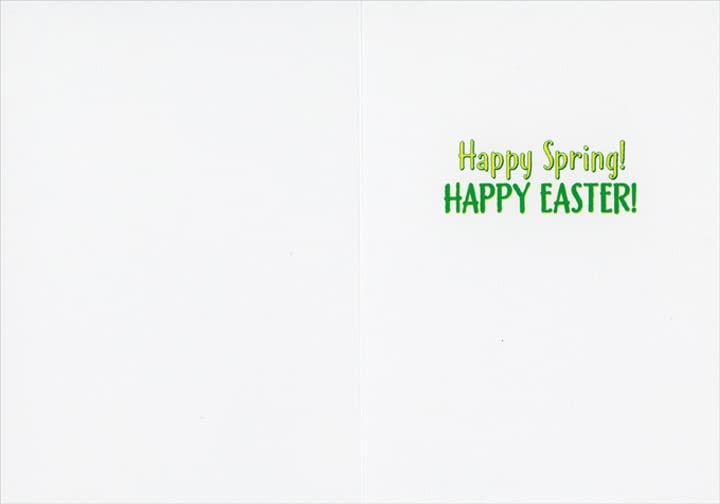 Avanti Press Bunny Rabbit Smelling Flower Cute Easter Greeting Card - Perfect for Easter Celebrations, Spring Gifts & Party Invitations