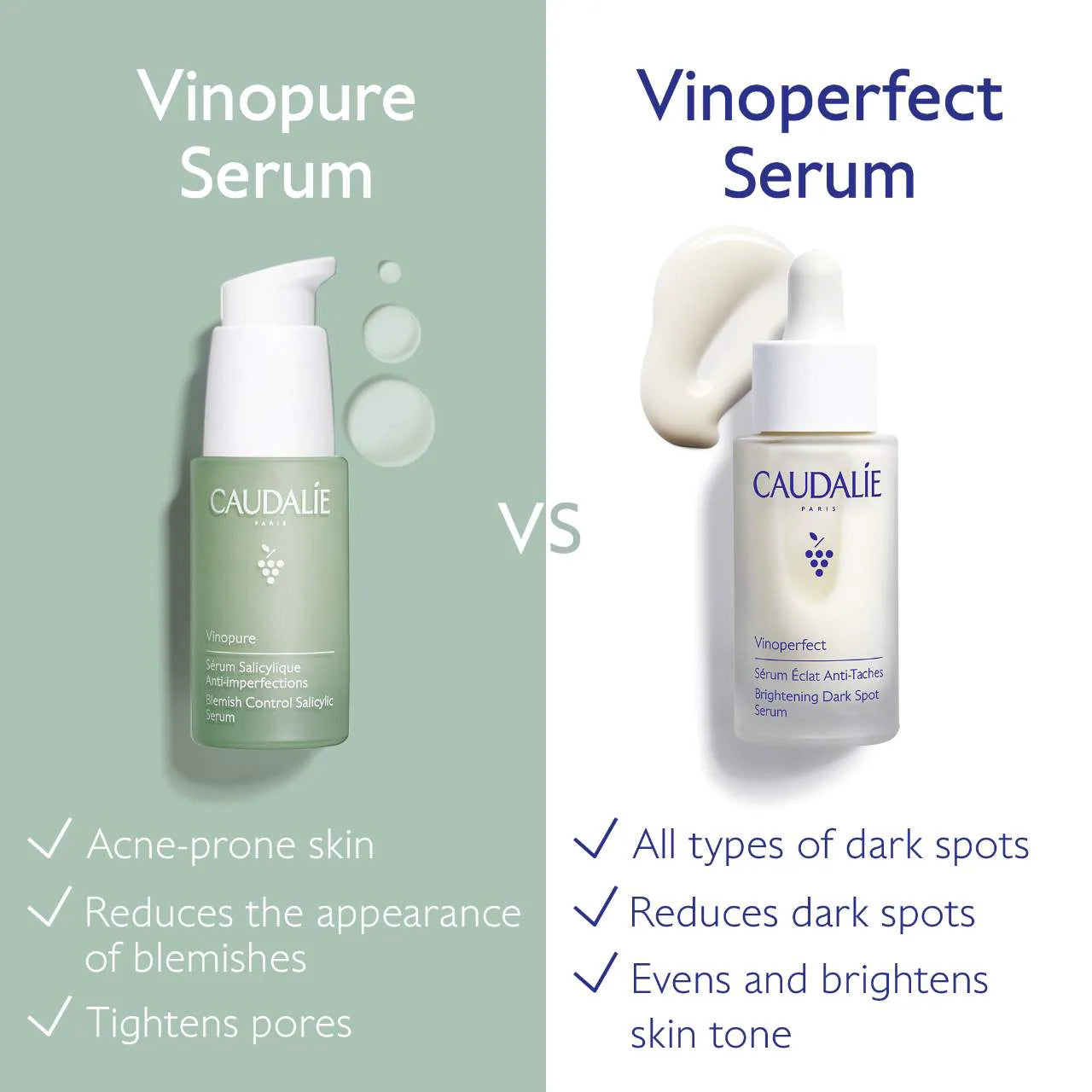Caudalie Vinopure Natural Salicylic Acid Pore Minimizing Serum 30ml - Oil Control & Blemish Treatment for Clear Skin | Daily Skincare Routine for Oily & Acne-Prone Skin