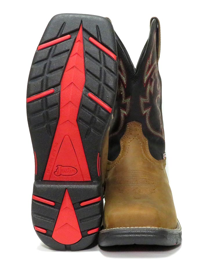 Justin WK4337 Men's Stampede Rush Waterproof Composite Toe Work Boots - Tan - Durable Safety Footwear for Construction, Oil Rig & Outdoor Work