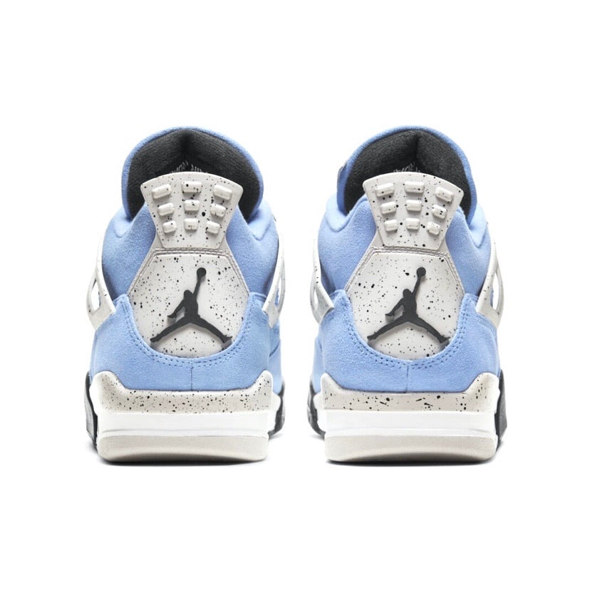 Air Jordan 4 Retro UNC University Blue Black White Basketball Shoes - Men's Sneakers for Casual Wear & Street Fashion