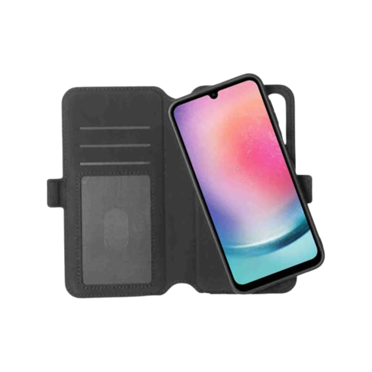 3sixT NeoWallet RFID Blocking Wallet Case for Samsung Galaxy A15/A15 5G - Slim Protective Cover with Card Slots & Cash Pocket (Black) | Perfect for Everyday Use, Travel, and Contactless Payments