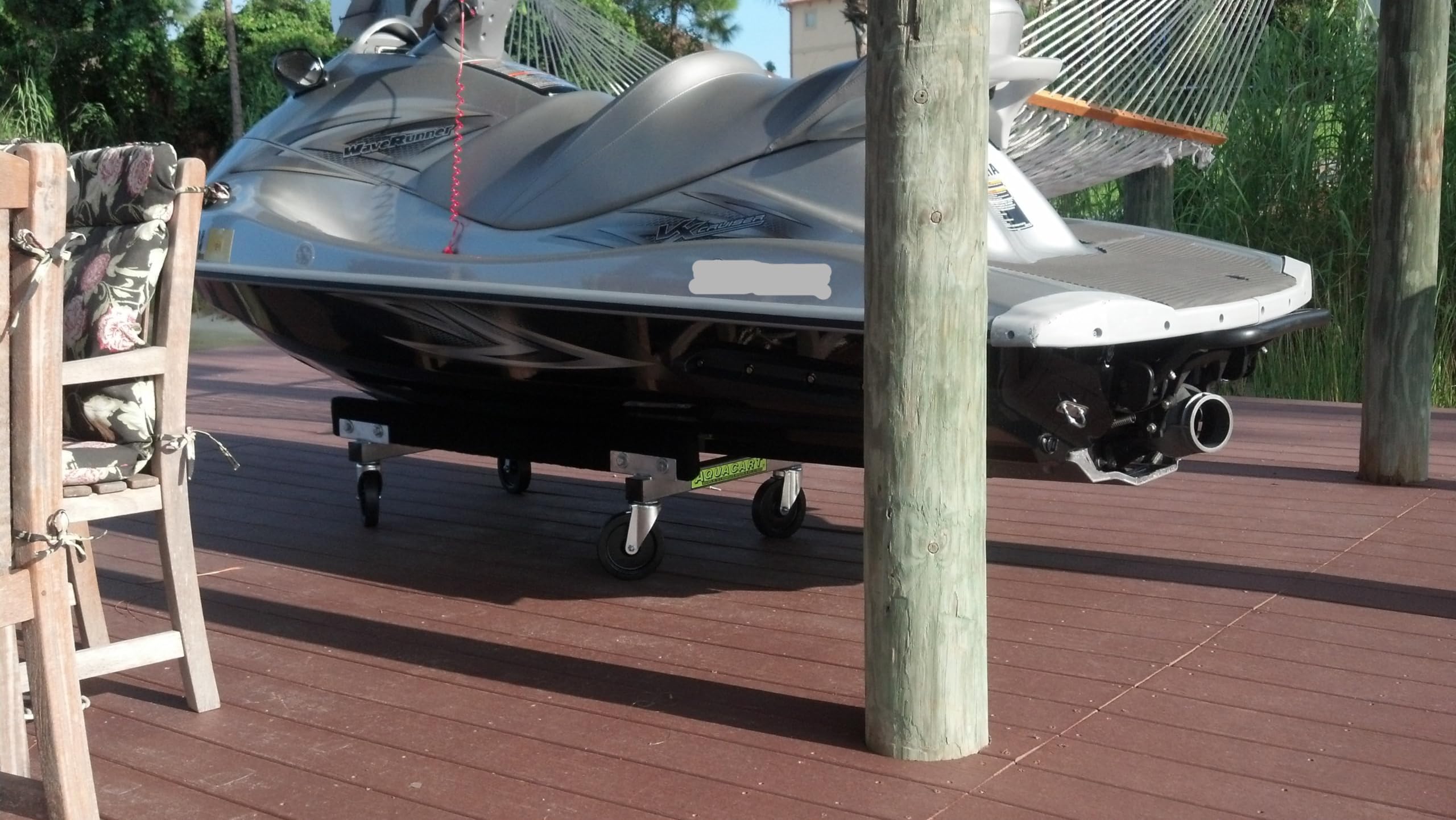 Aquacart AQ-11 Heavy Duty Aluminum PWC Watercraft Cart Stand Dolly - Portable Dock & Beach Launching for Jet Skis, Sea-Doos & Personal Watercrafts - Outdoor Marine Use