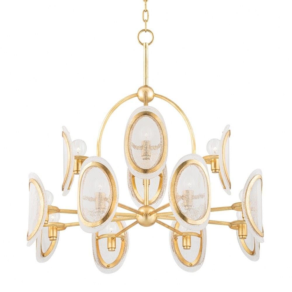 Hudson Valley Lighting Danes 12-Light Traditional Chandelier - Elegant Ceiling Fixture for Dining Room, Foyer & Living Room Decor