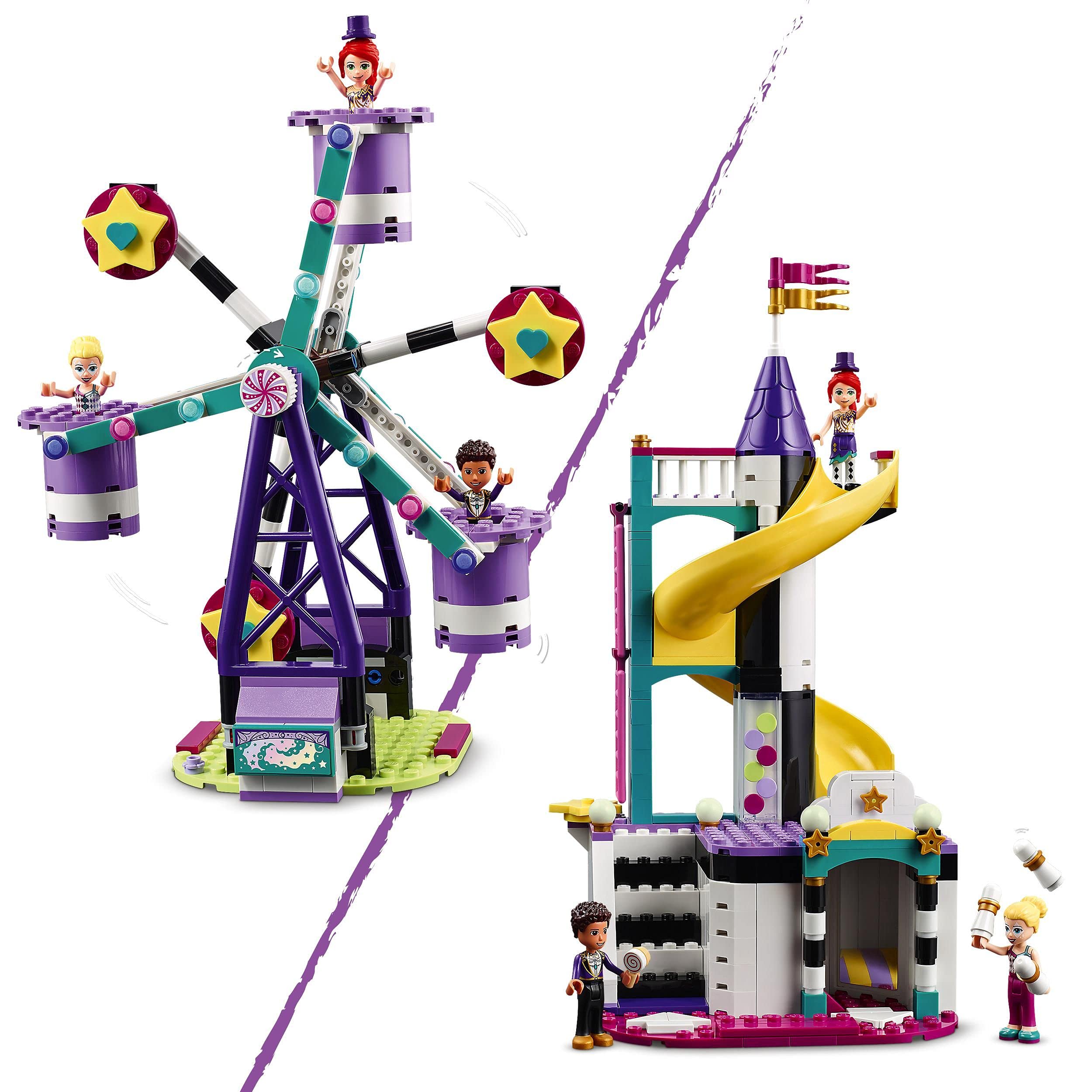 LEGO 41689 Friends La Grande Roue et Le Toboggan Magiques Building Toy Set - Creative Play for Kids, Fun Fairground Theme, Perfect Birthday Gift for Girls & Boys (Great for Imaginative Play & Room Decor)