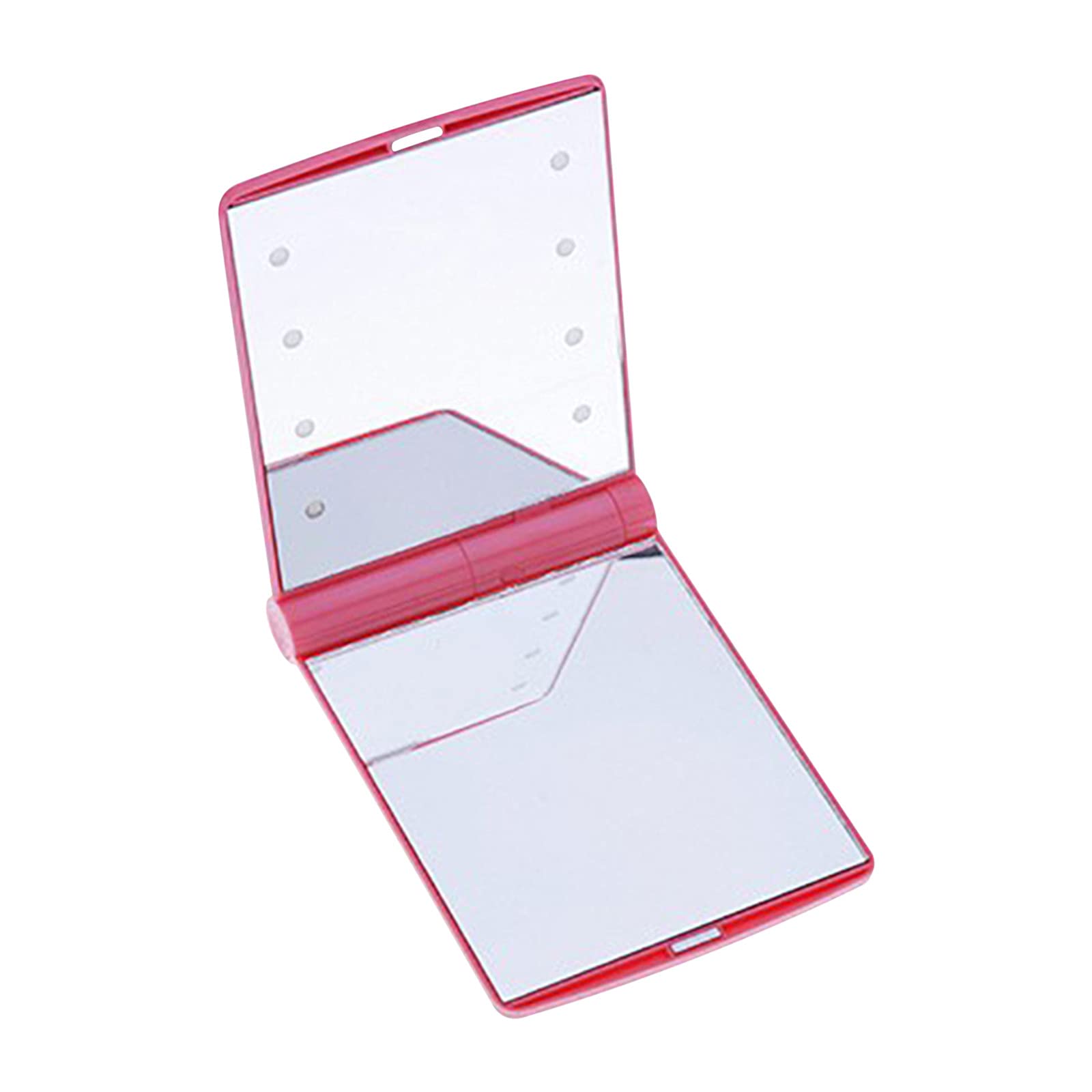 YaYiYa 8-LED Lighted Makeup Mirror with Touch Control, Portable Folding Vanity Mirror for Girls - Perfect for Home, Travel & Professional Makeup Application