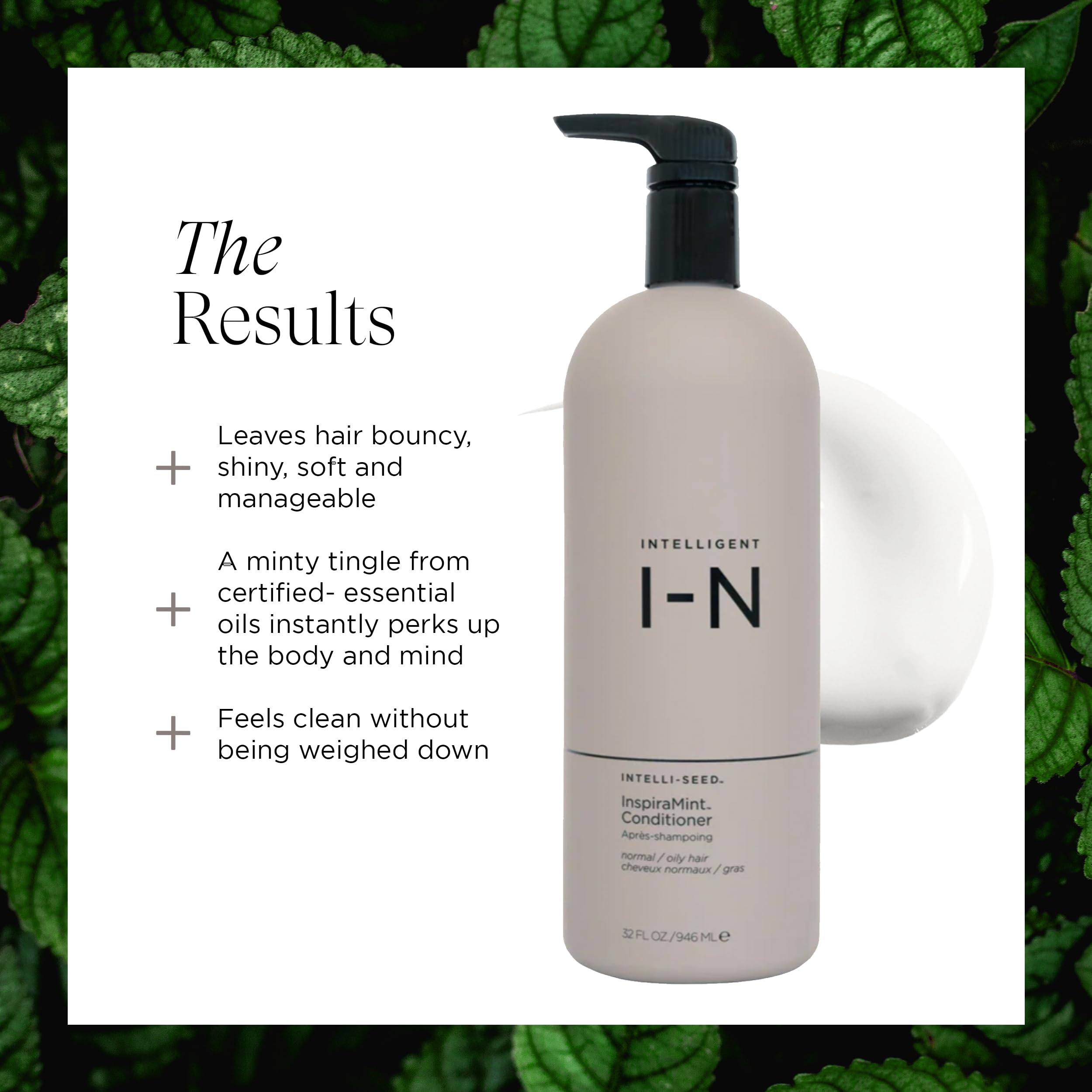 Invigorating Organic Peppermint Oil Conditioner for Fine & Oily Hair - Hydrating, Refreshing Vegan Hair Treatment (32 Fl Oz) | Perfect for Daily Use & Scalp Refreshment