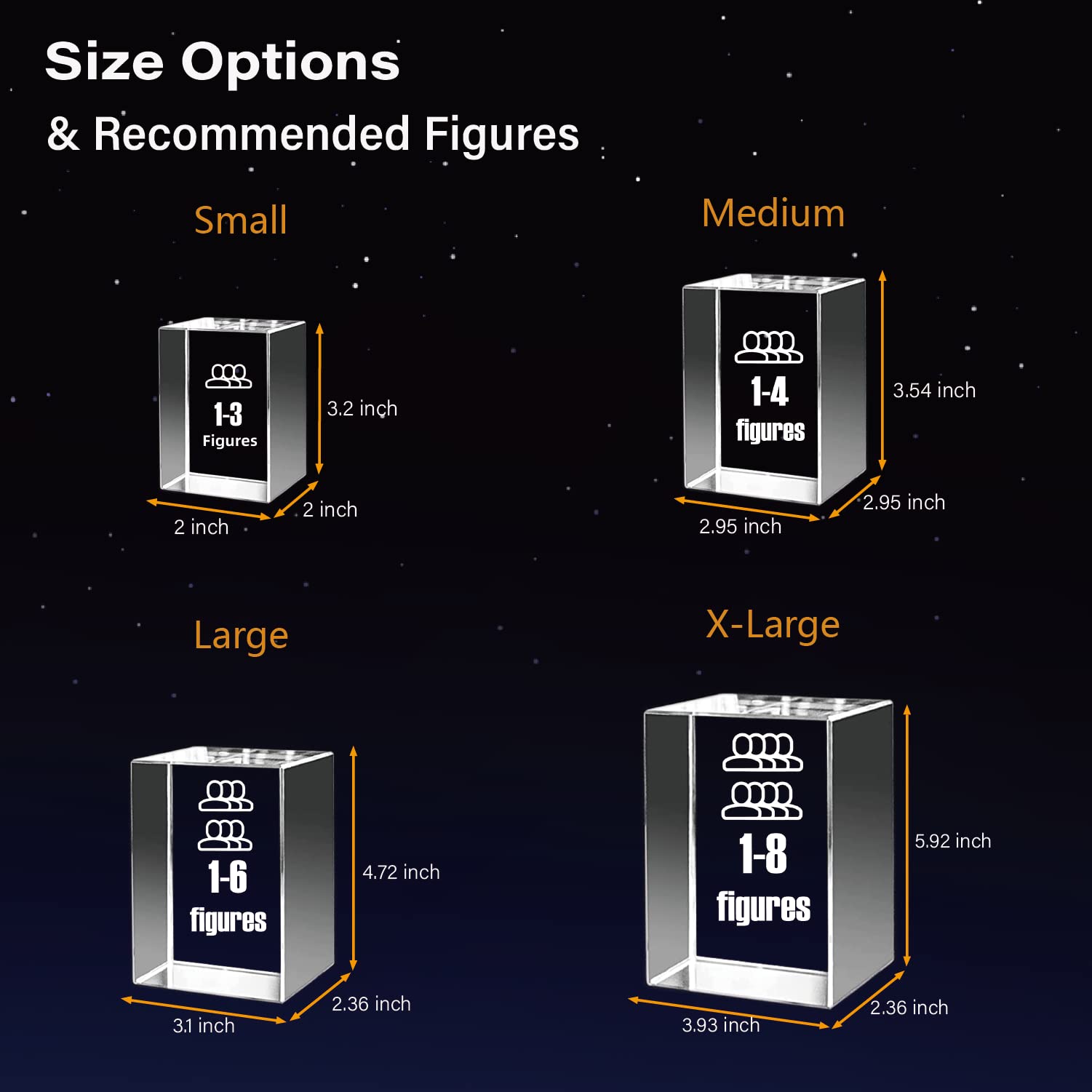 Custom 3D Crystal Photo with LED Light Base - Personalized Glass Picture Cube Gift for Mom, Dad, Men & Women - Perfect for Birthday, Anniversary & Christmas - Large Portrait Display for Home Decor & Special Occasions