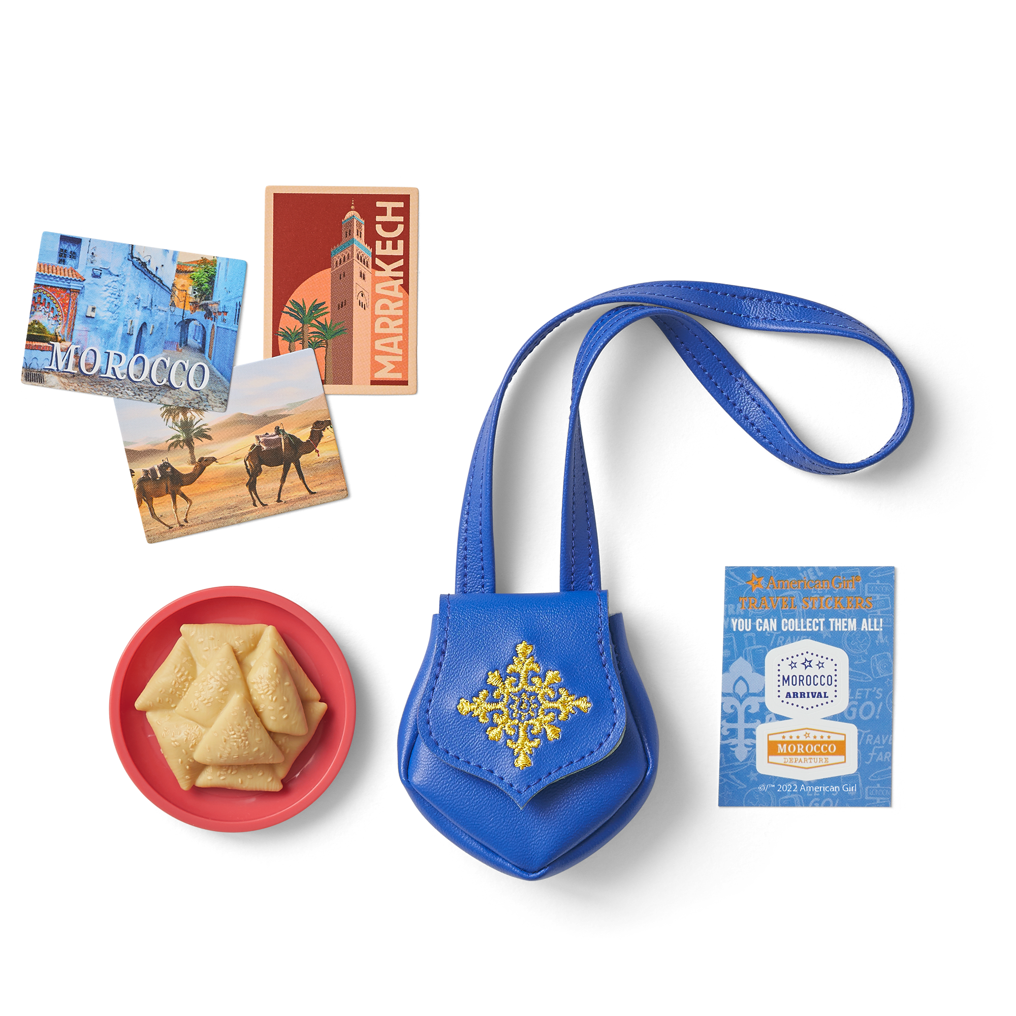 Moroccan Travel Souvenir Set for 18 Inch Dolls - Authentic Miniature Accessories for Dollhouse & Playtime