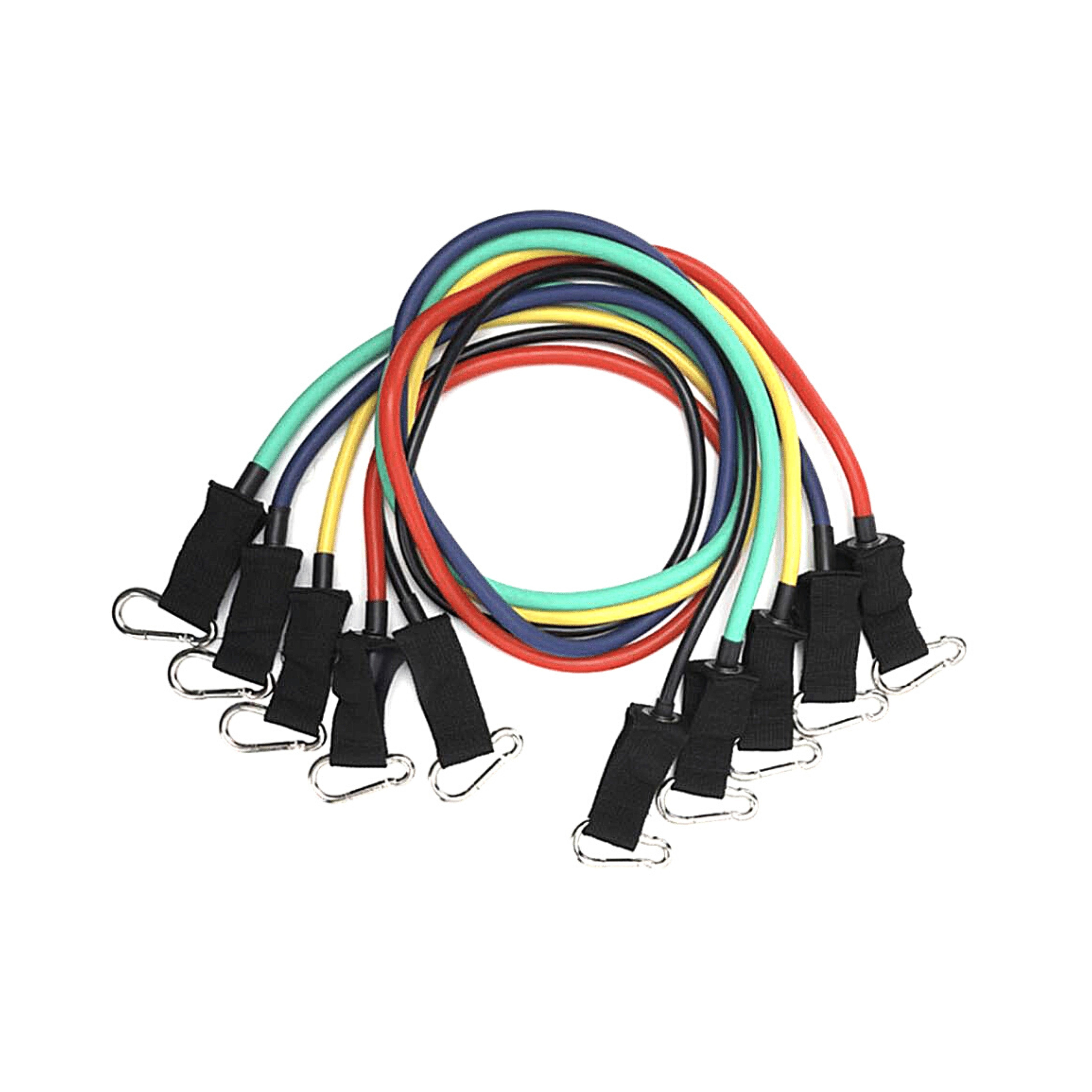Premium Resistance Bands with Handles - Set of 5 for Strength Training, Home Workouts, Physical Therapy & Fitness Exercises | Ideal for Men & Women | Perfect for Gym, Yoga, Pilates & Rehabilitation