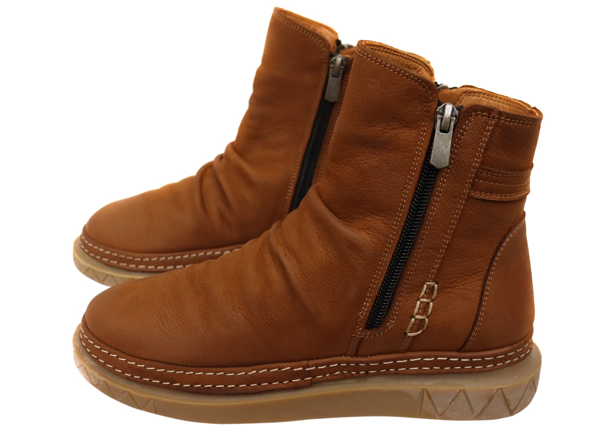 Orizonte Azuro Women's Comfortable Leather Ankle Boots - European Style Fashion Shoes for Walking, Work & Casual Outfits
