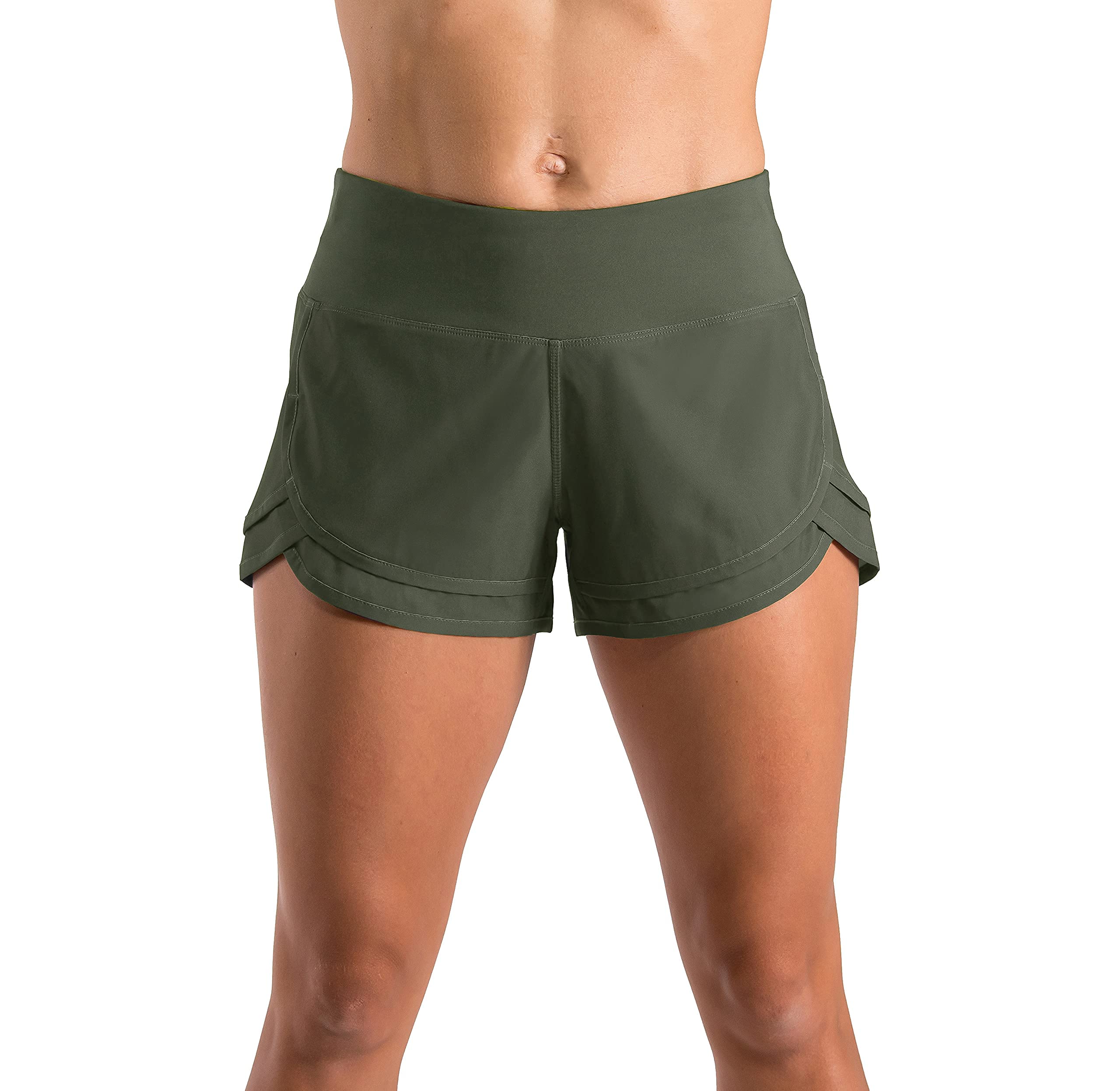 Women's Lightweight Running Shorts with Mesh Liner - 3