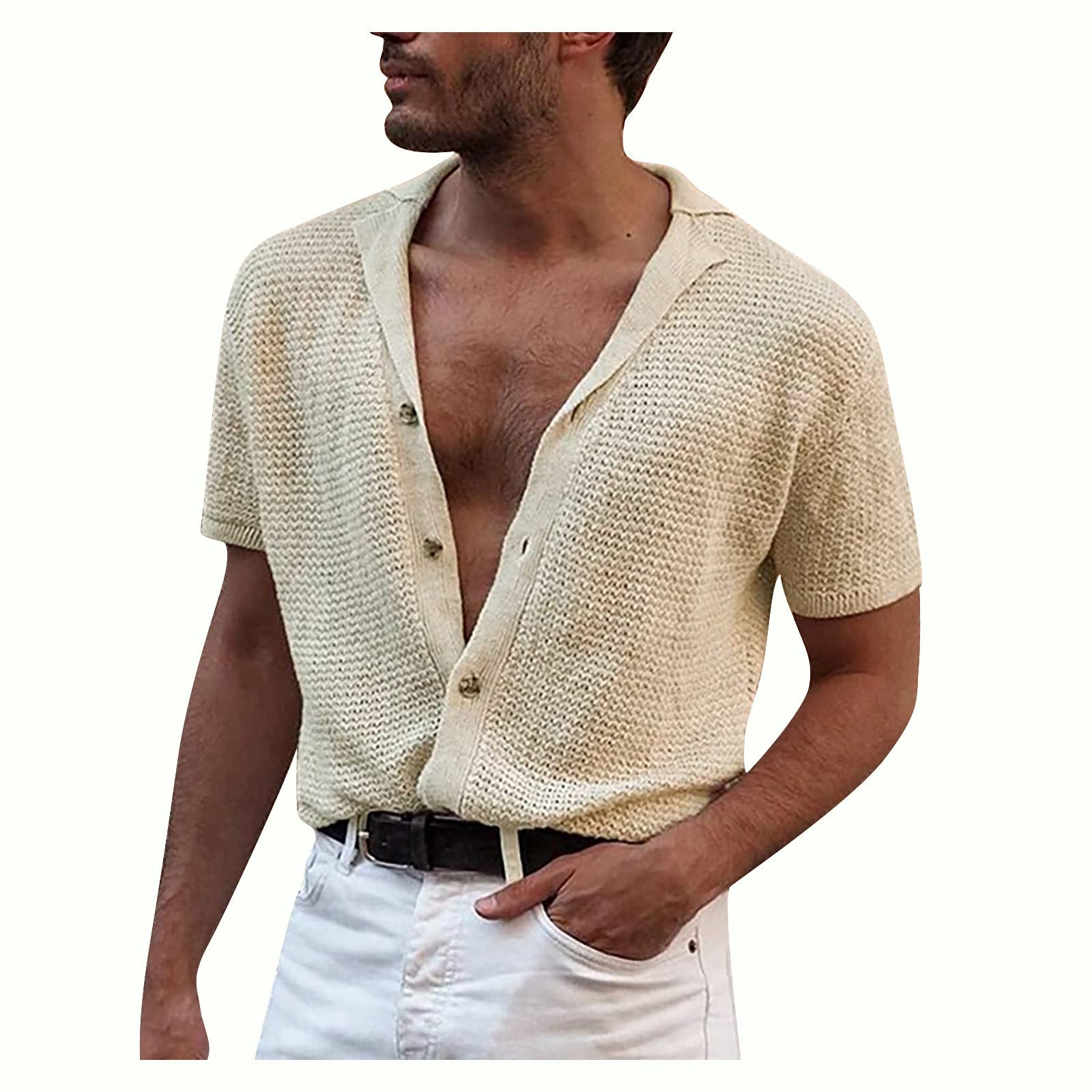 **Men's Casual Cotton T-Shirts & Shirts - Short Sleeve, Long Sleeve, Polo, Tank Top - Breathable & Comfortable for Sports, Work, and Everyday Wear**