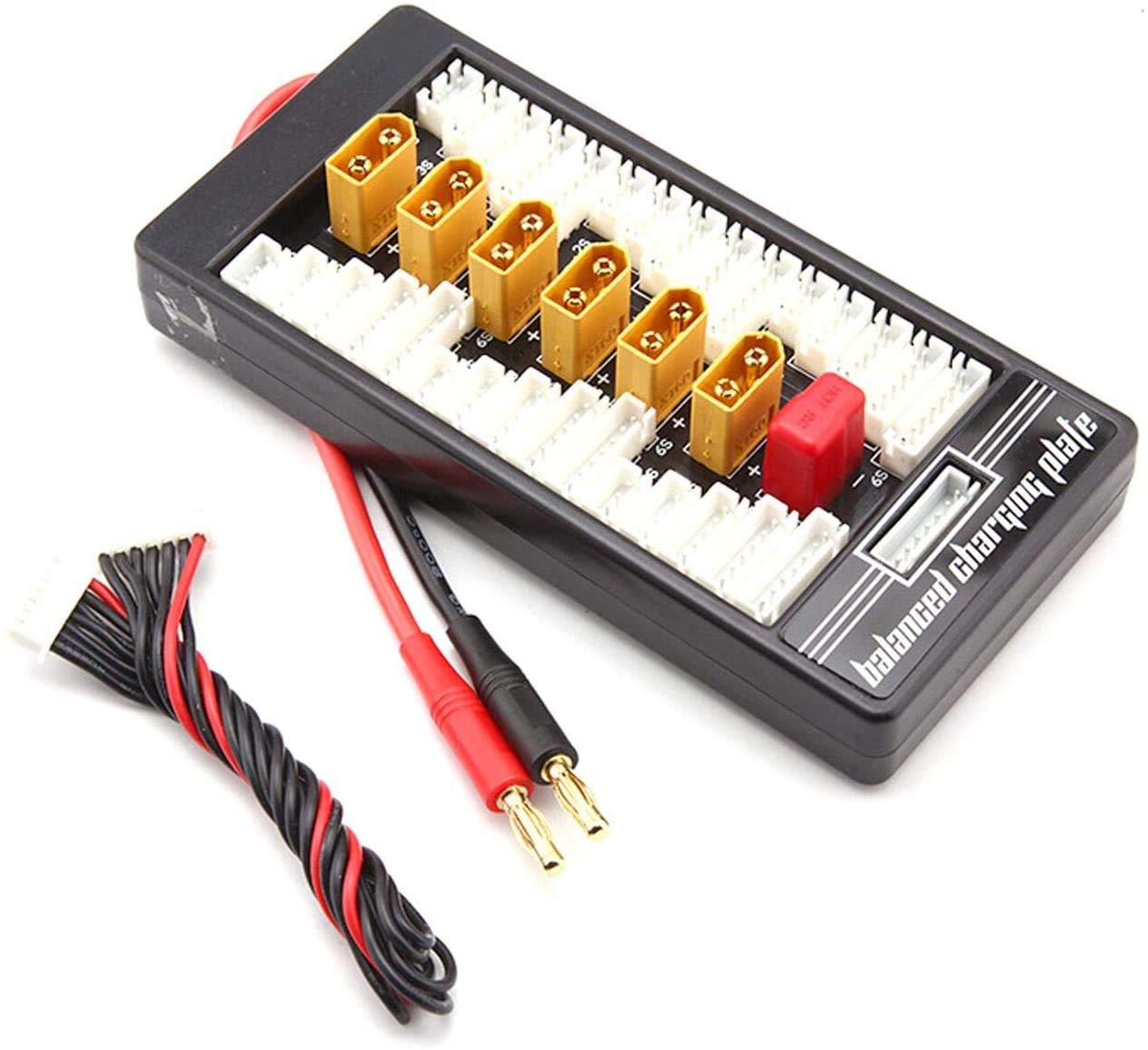 XT60 2-6S Lipo Battery Parallel Charging Board - Balanced Charger Plate Compatible with Imax B6AC & 720i - Fast Safe Charging for RC Drones, Airsoft, and Hobby Electronics
