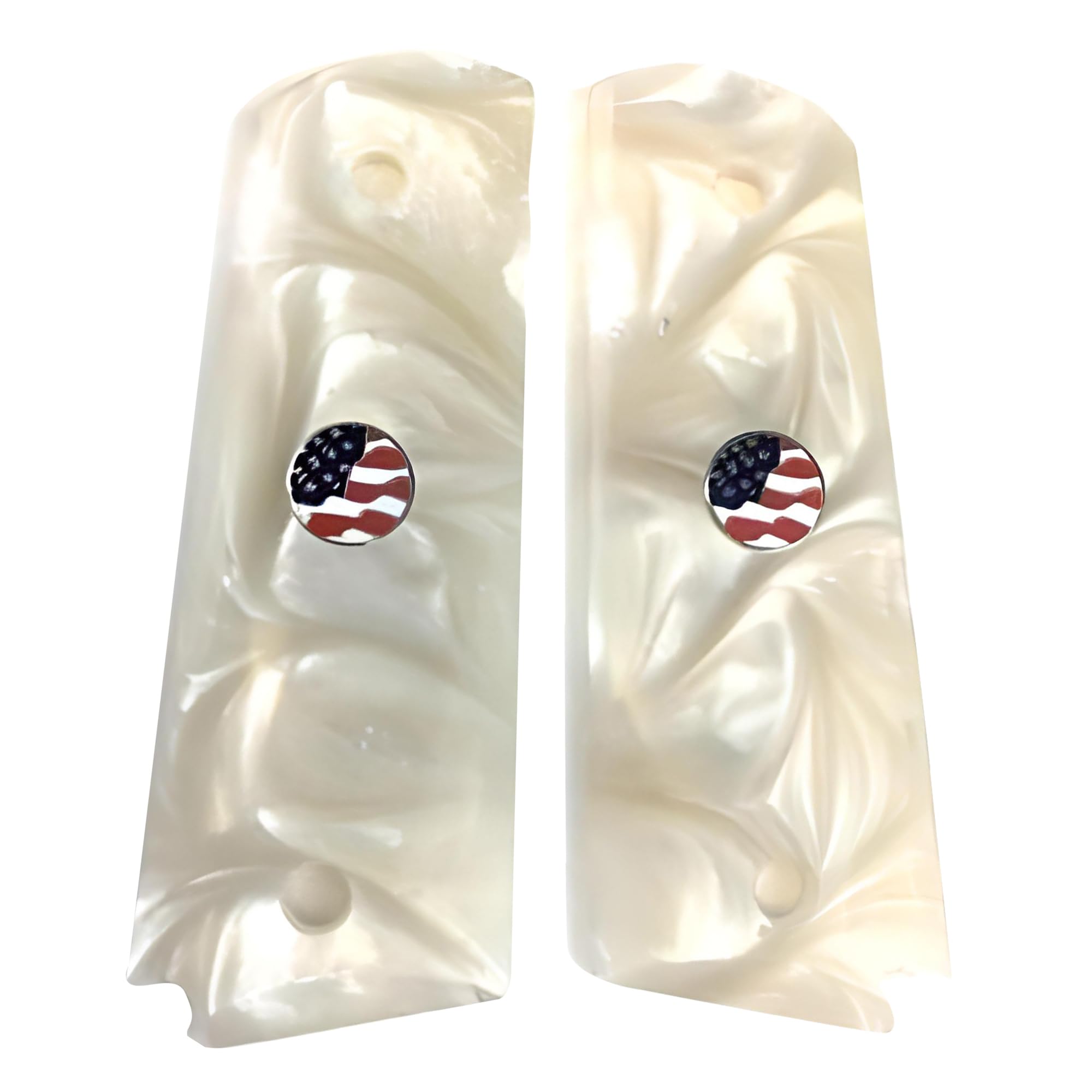 Premium 1911 Pearl Gun Grips - Compatible with Colt Government, Taurus, S&W, Springfield & Rock Island | Enhanced Grip & Classic Style for Shooting Range & Collectors