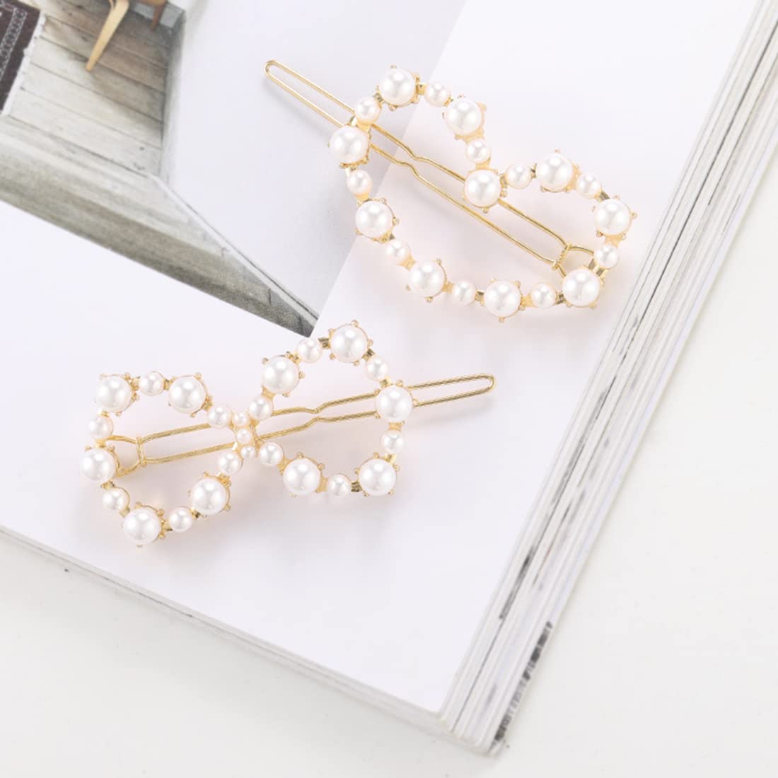 Zibuyu® 6-Piece Pearl Hair Clips for Women & Girls - French Style Barrettes, Elegant Hairpins for Side Hairstyles, Perfect Hair Accessories Gift Set for Weddings, Parties & Daily Wear