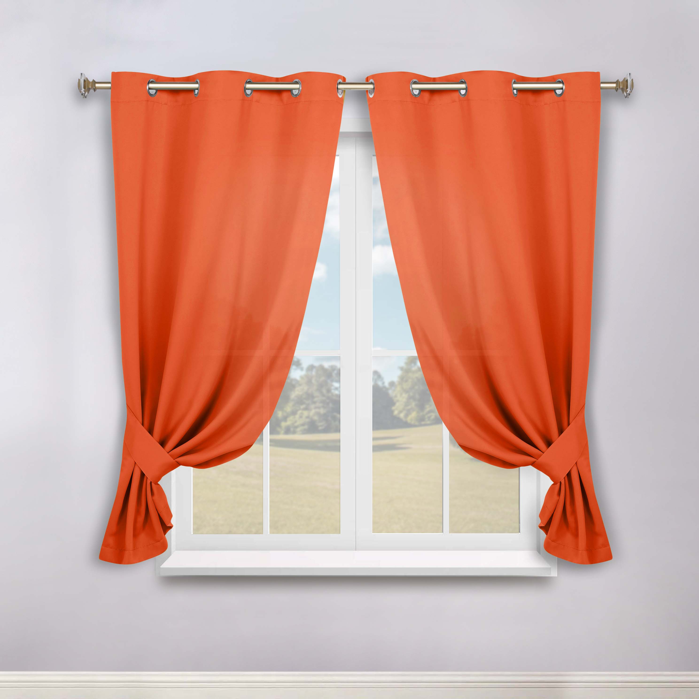 Premium Blackout Curtains Set of 2 - 100% Room Darkening, Machine Washable & Noise Reducing for Bedroom, Nursery & Home Theater