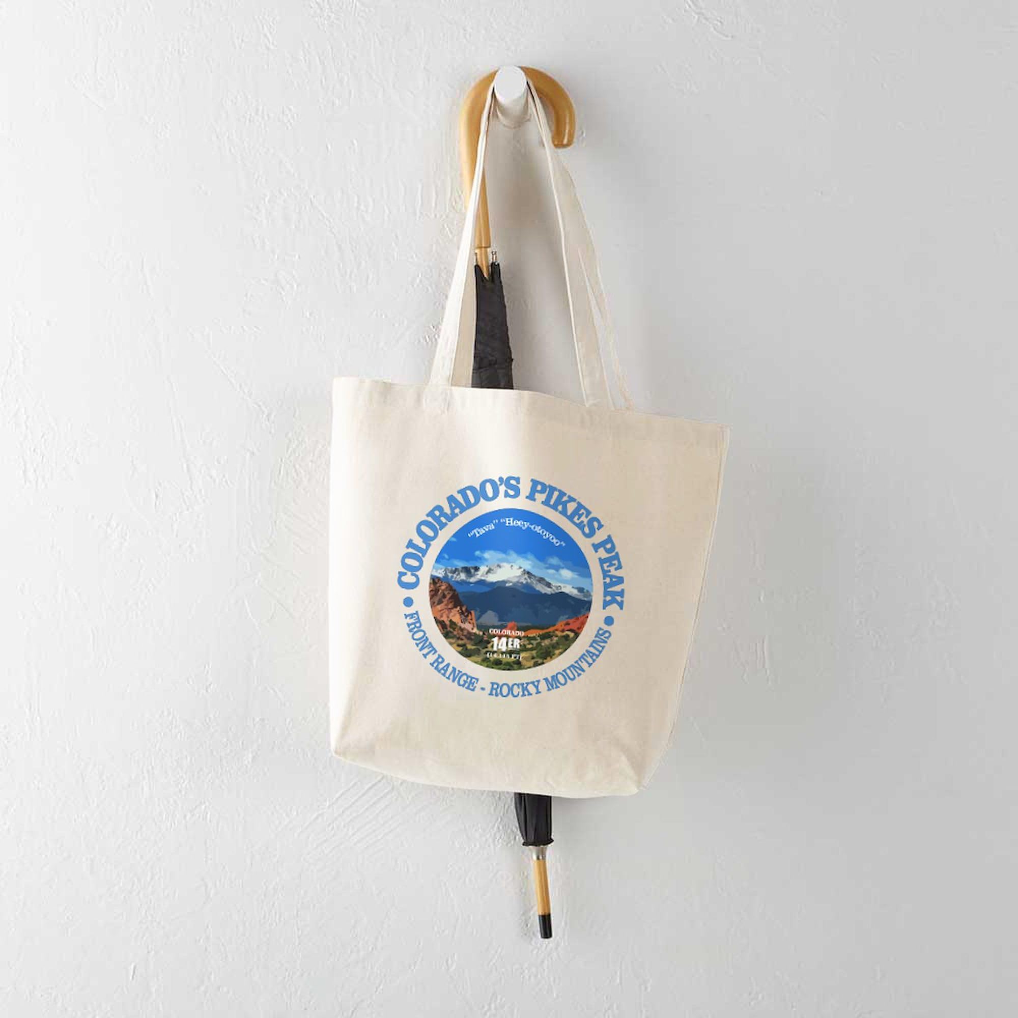 Pikes Peak Natural Canvas Tote Bag - Eco-Friendly Reusable Shopping Bag for Groceries, Beach & Daily Use | CafePress