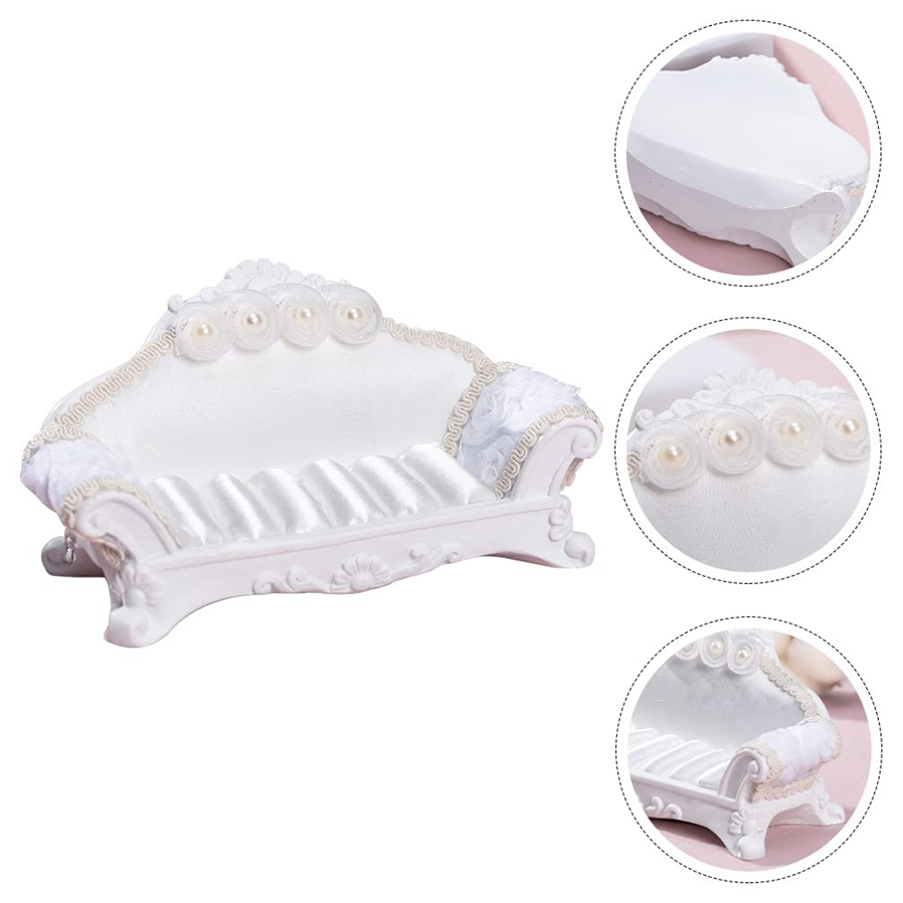 BESPORTBLE Ring Holder Display Stand - Jewelry Organizer for Rings, Earrings & Necklaces - Decorative Tray with Mini Compartments - Perfect for Vanity, Dresser, Dollhouse & Jewelry Store Display