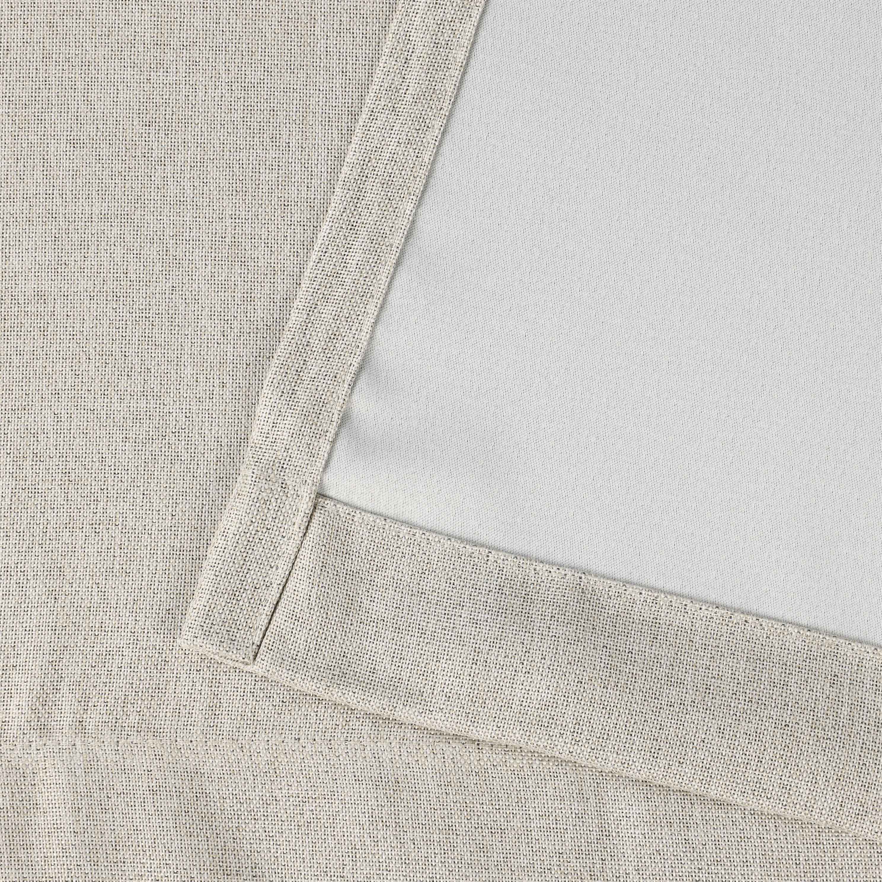 Blackout Curtains for Bedroom - 100% Linen Washable Room Darkening Curtains Set of 2 Panels - Perfect for Home Theater, Nursery & Light Sleepers