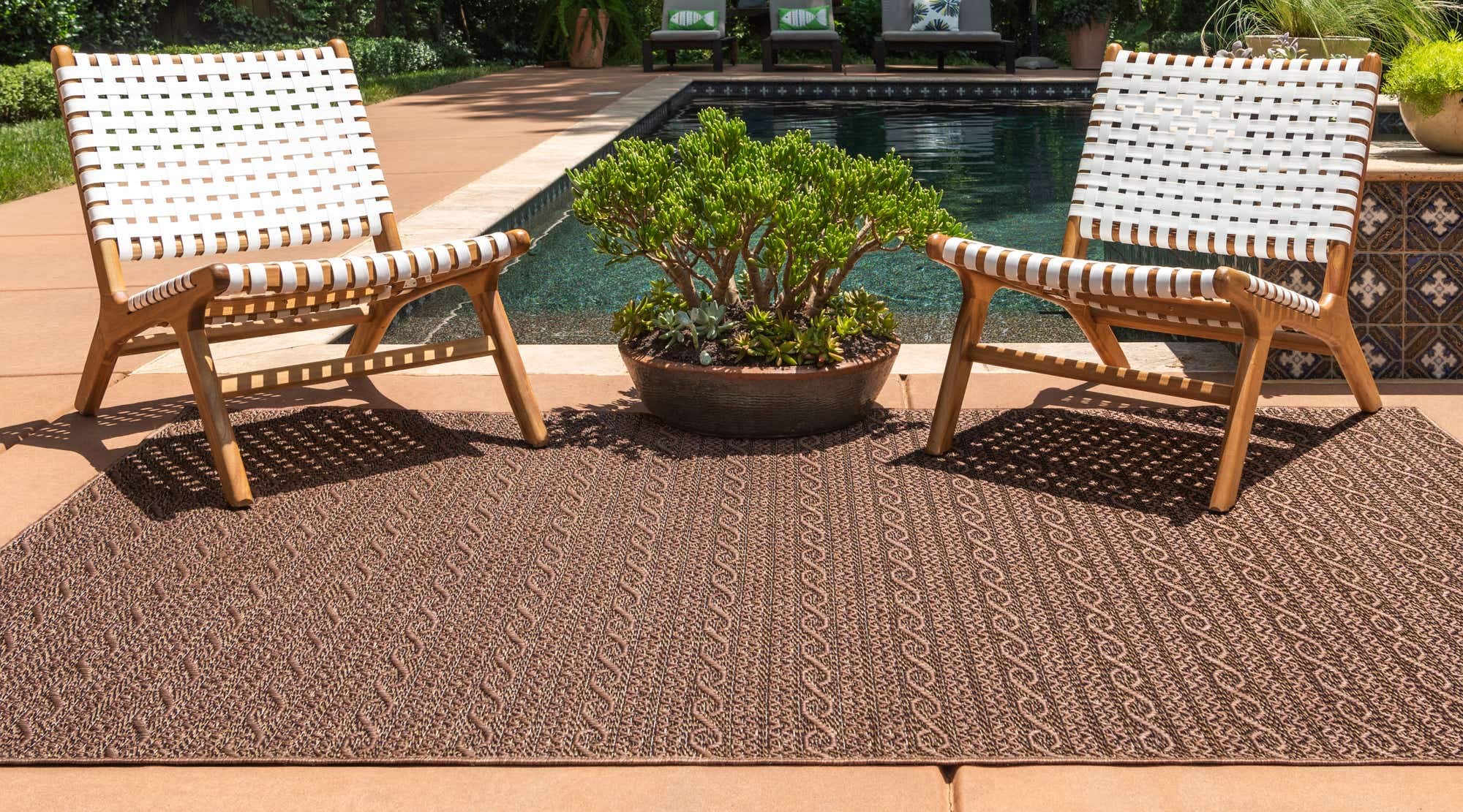Unique Loom Modern Outdoor Area Rug 8' x 11' 4