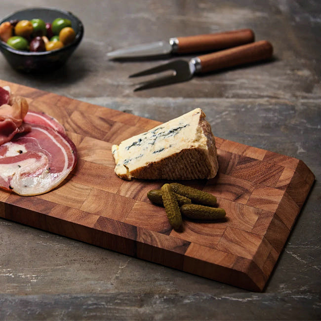 Fox Run Bowery Cheese & Charcuterie Board - Premium Wooden Serving Tray for Entertaining, Wine & Cheese Pairing, Charcuterie Platter - Perfect for Dinner Parties, Holiday Gatherings & Gift Giving