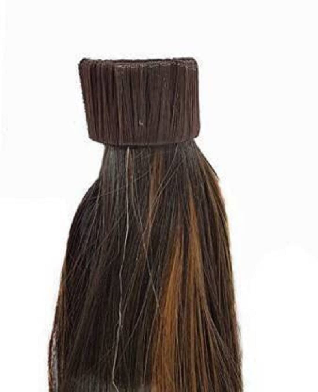 Stylish Straight Golden Highlight Ponytail Hair Extension - Natural Look for Parties, Weddings & Daily Wear | Abrish
