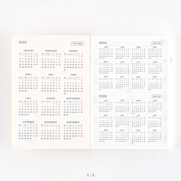 Hobonichi Techo 2025 English Planner - A6 Daily Journal with January Start (Monday) | Perfect for Productivity, Bullet Journaling & Personal Organization