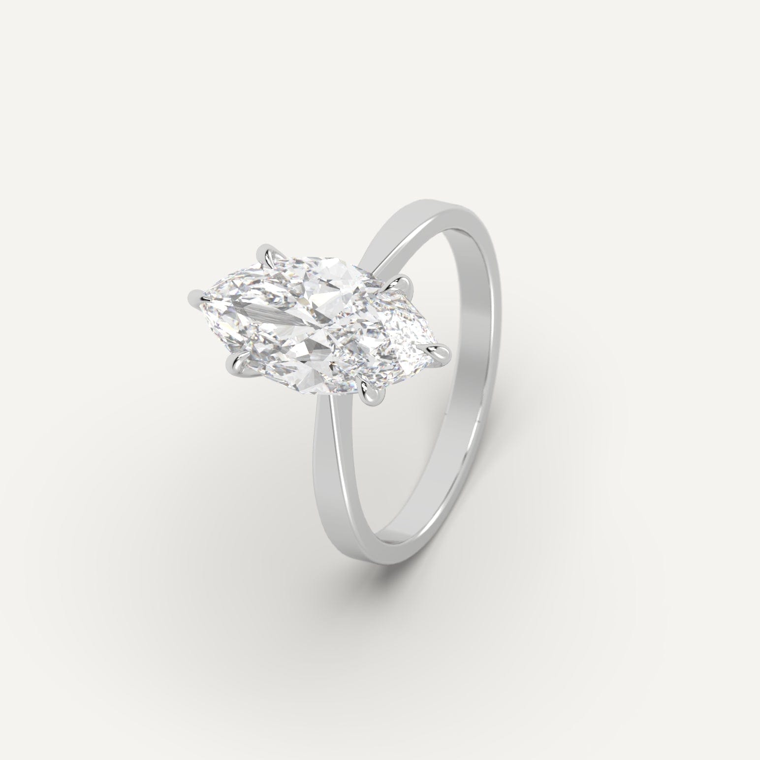 3 Carat Marquise Cut Diamond Engagement Ring for Women - Elegant Wedding Band, Anniversary Gift, Proposal Jewelry - Perfect for Special Occasions & Romantic Moments