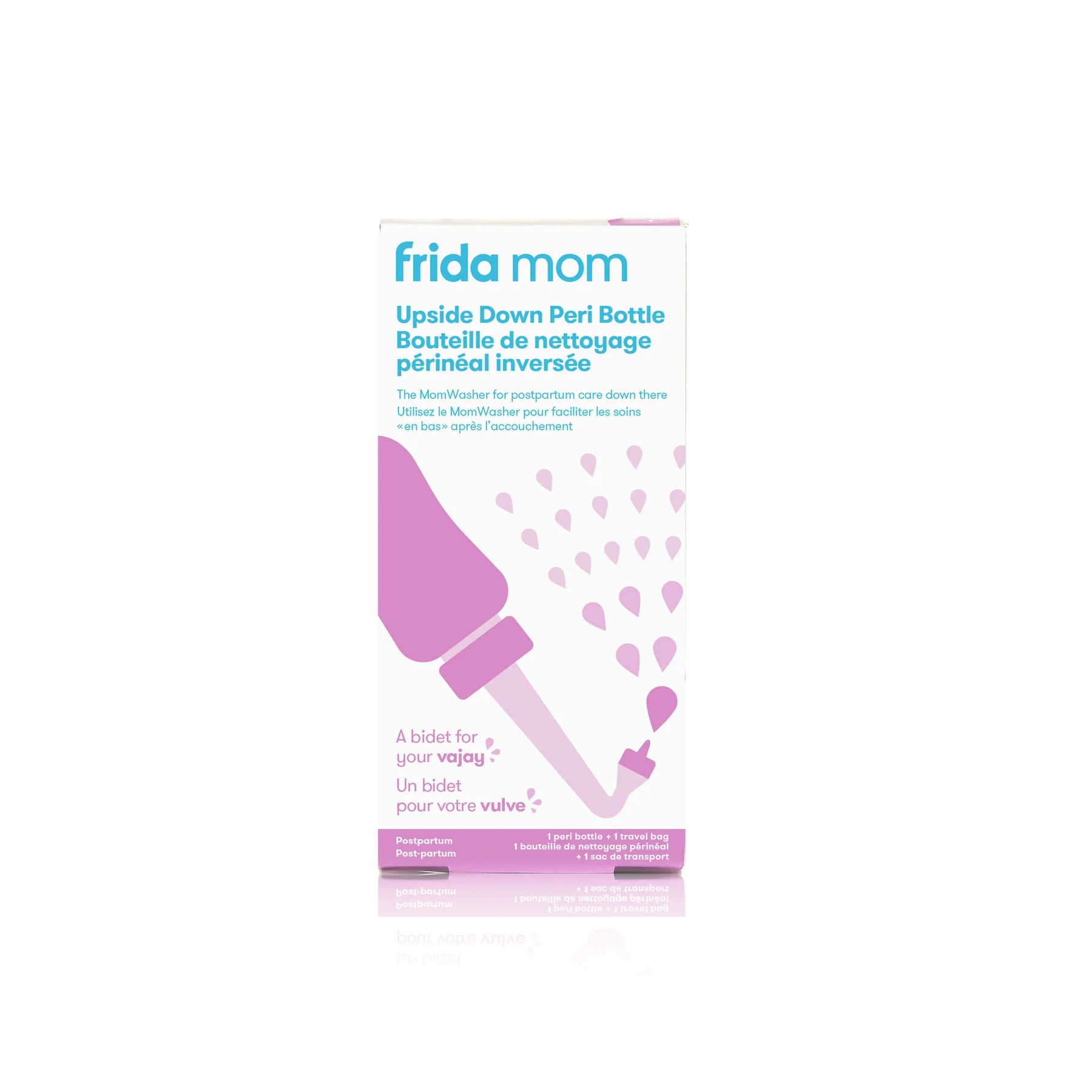 Frida Mom Upside Down Peri Bottle for Postpartum Care - BPA-Free Squeeze Bottle for Gentle Perineal Cleansing After Birth, Ideal for Postpartum Recovery & Hygiene - Perfect for New Moms, Hospital Use & Home Care
